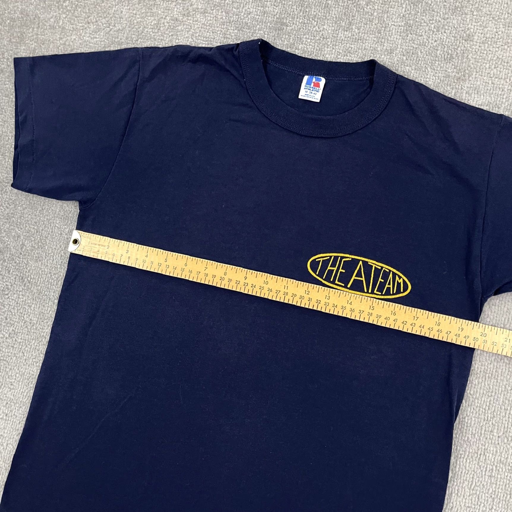 Russell Athletic VINTAGE Russell Athletic Graphic T-Shirt Men Medium Blue "A Team" 90s Made in USA Shirts Mens Size US M / EU 48-50 / 2 - 5 Thumbnail