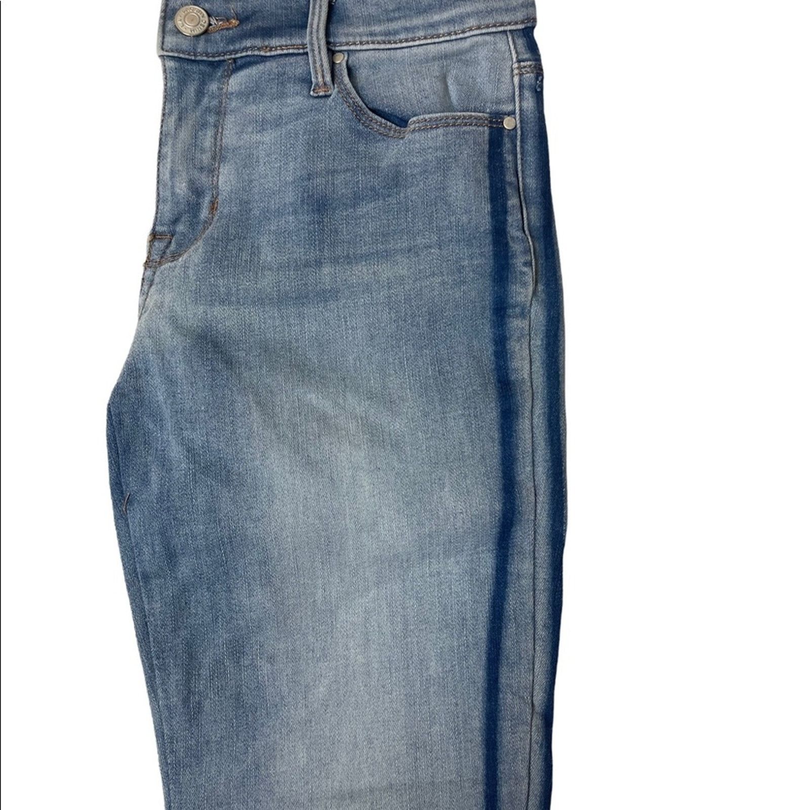 Pacsun PACSUN Mid Rise Skinny Ankle Light Rinse Stripe Denim 25 Size 25" / US 0 / IT 36 - 2 Thumbnail