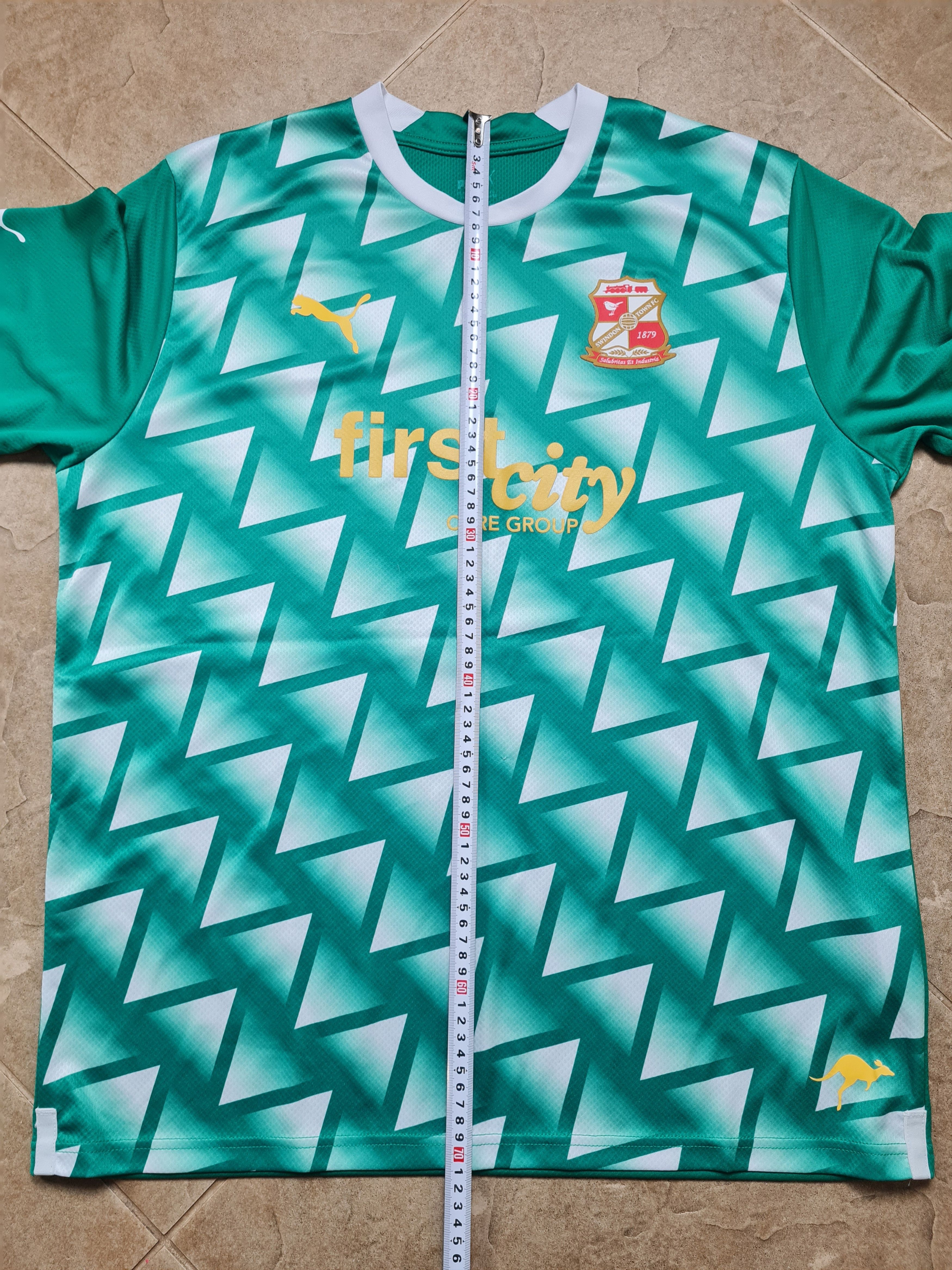 Puma Swindon Town 2022-23 Third Football Shirt Puma Retro Green Size US XL / EU 56 / 4 - 8 Thumbnail