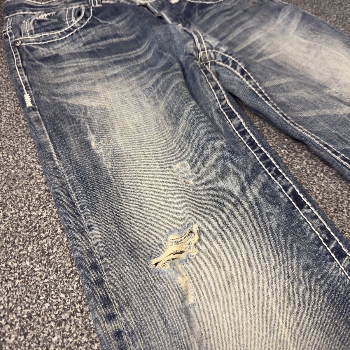 If Six Was Nine Y2K Distressed Boot Cut Joff Style Jeans Size US 35 - 7 Thumbnail