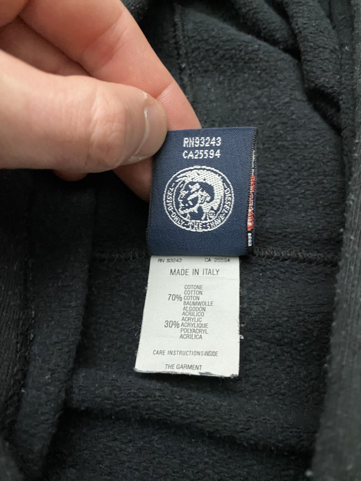 DIESEL DARK DRY DENIM HOODIE