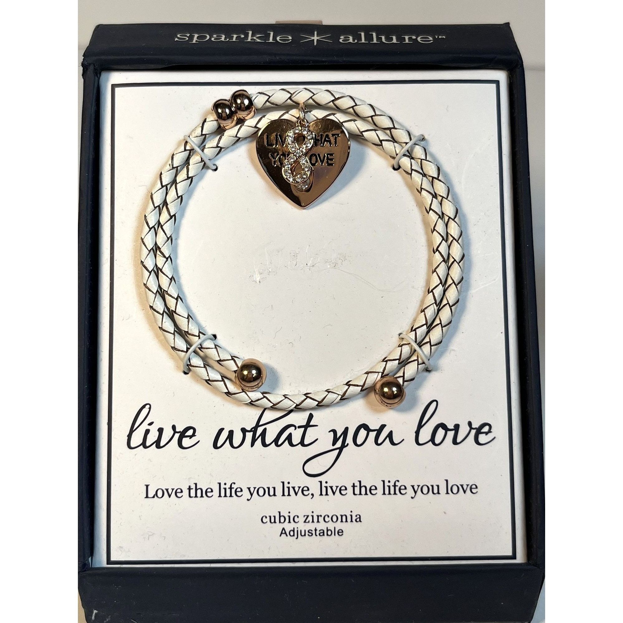 Other Live What You Love Cubic Zirconia Adjustable Bracelet White Size ONE SIZE - 1 Thumbnail