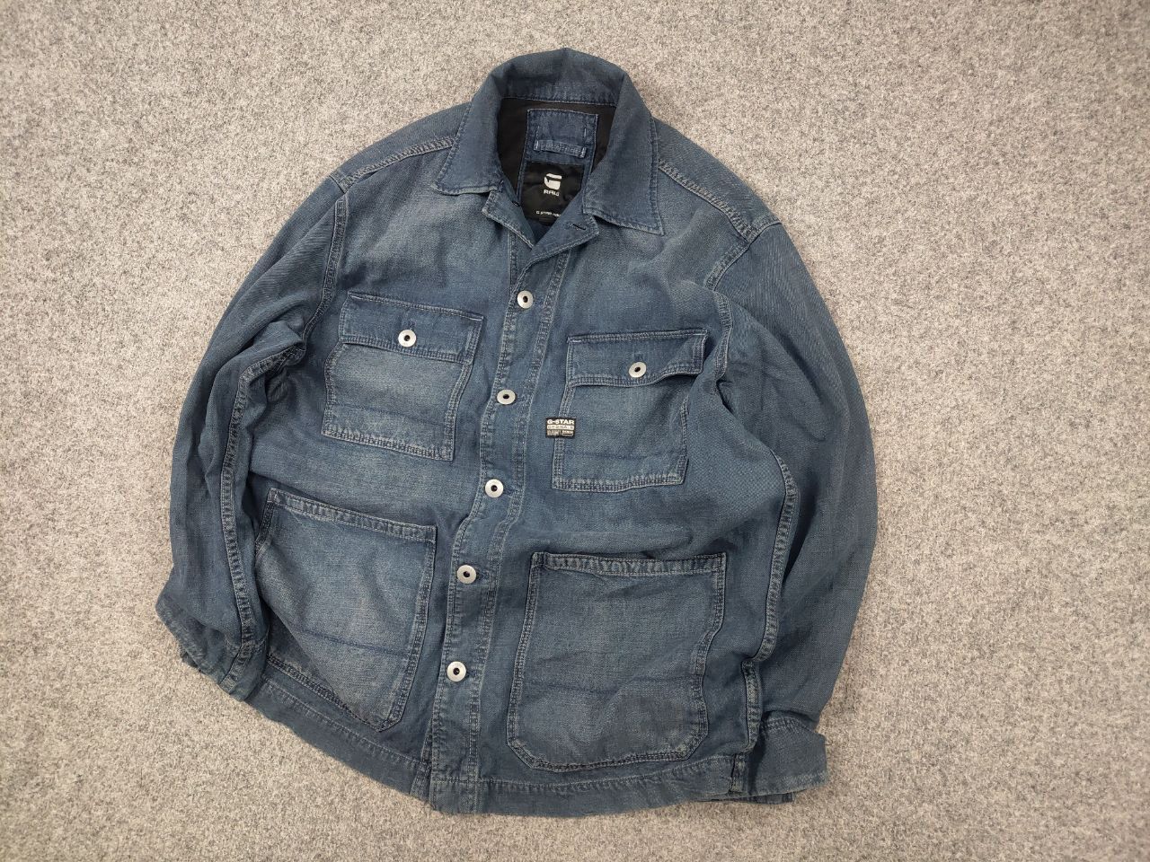 G-Star G Star Raw Shore denim Vintage Pocket Logo Jacket Japanese Size US L / EU 52-54 / 3 - 5 Thumbnail