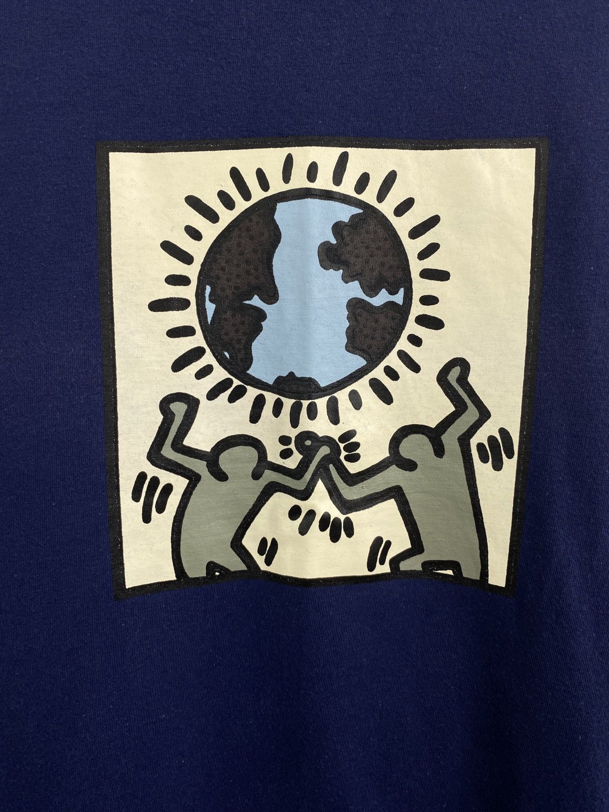Keith Haring × Vintage 🇺🇸 Vintage 90s Keith Haring t-shirt Size US L / EU 52-54 / 3 - 4 Thumbnail