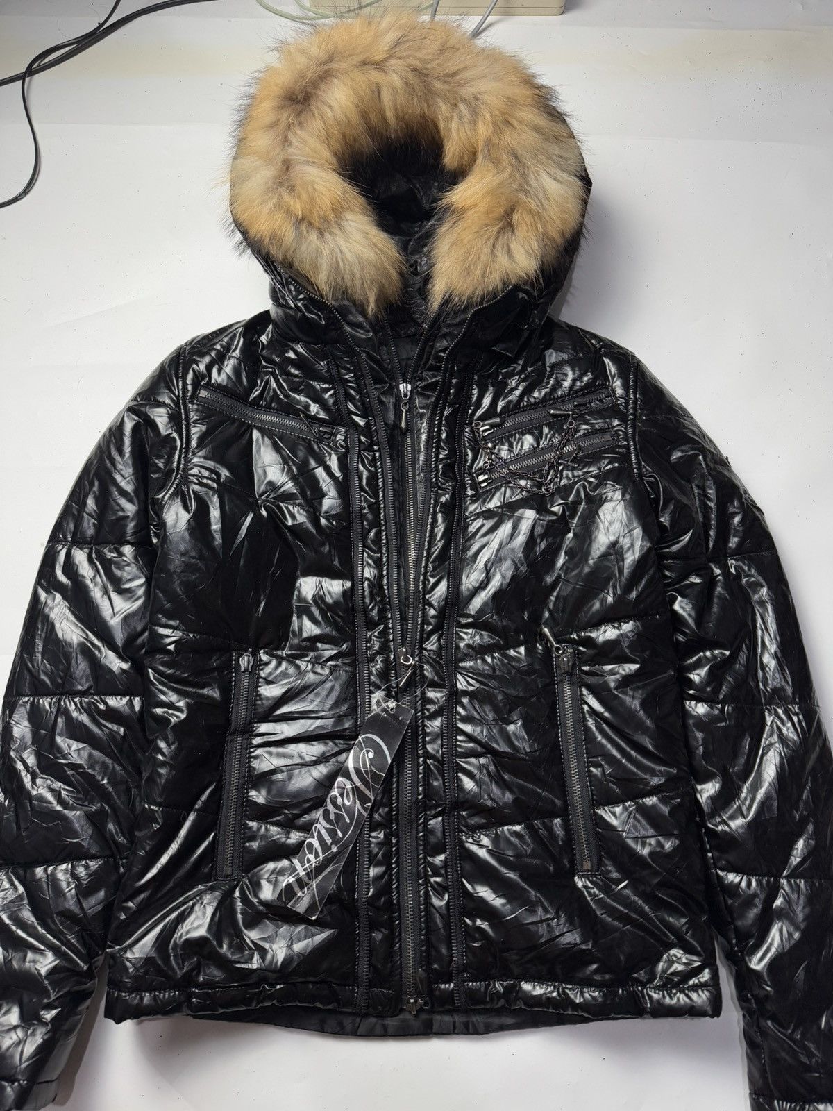 Faux Fur Midas Session Puffer Jacket Double Layers