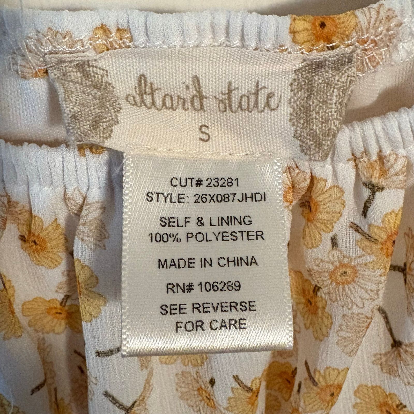 Other Altar’d State Women’s Small Floral Tiered Puff Sleeve Dress Size S / US 4 / IT 40 - 5 Thumbnail