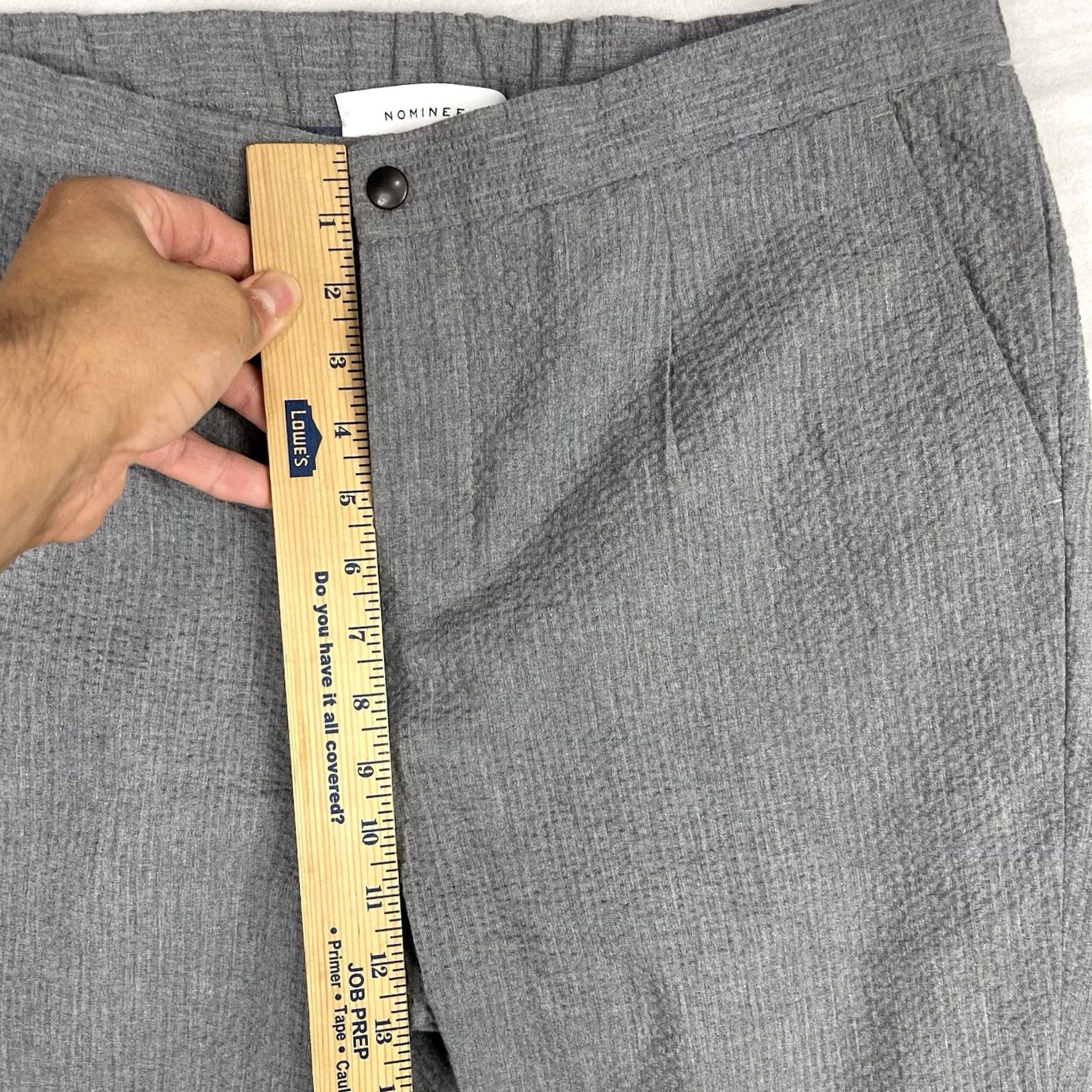 Vintage Nominee Pants Men 34 fits 34x30 Seersucker Casual Designer Slacks Pleated Gray Size US 34 / EU 50 - 7 Thumbnail
