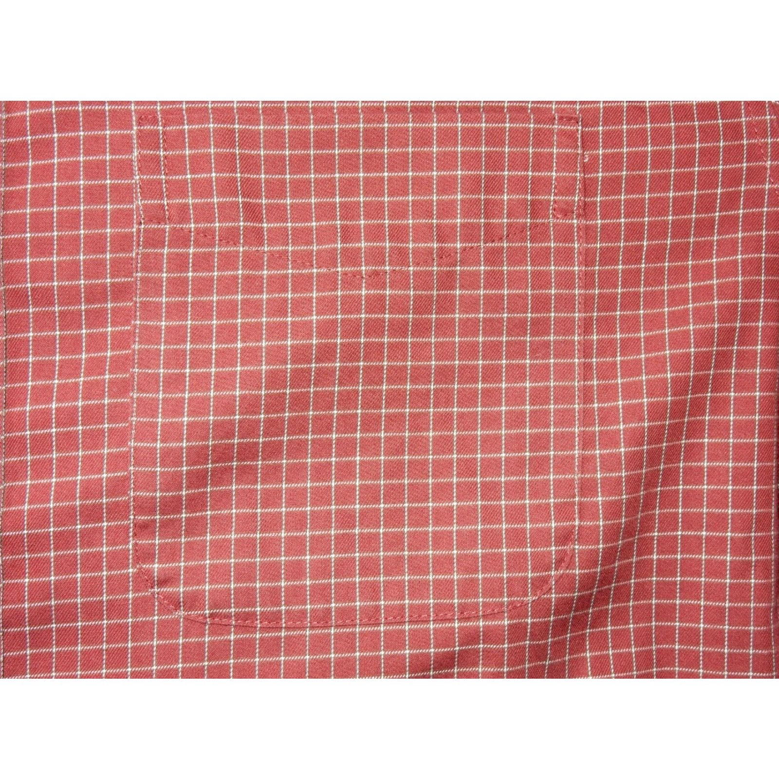 Vintage VINTAGE L.L. Bean Men's Long Sleeve Plaid Button-Up Shirt Size M Medium Red Cotton Size US M / EU 48-50 / 2 - 2 Thumbnail