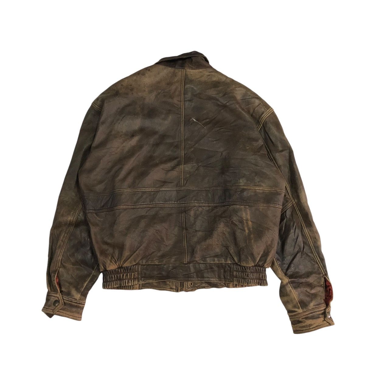 Japanese Brand VINTAGE PARACHUTE BIKER LEATHER JACKET BLANKET ISSEY MIYAKE Size US L / EU 52-54 / 3 - 2 Thumbnail
