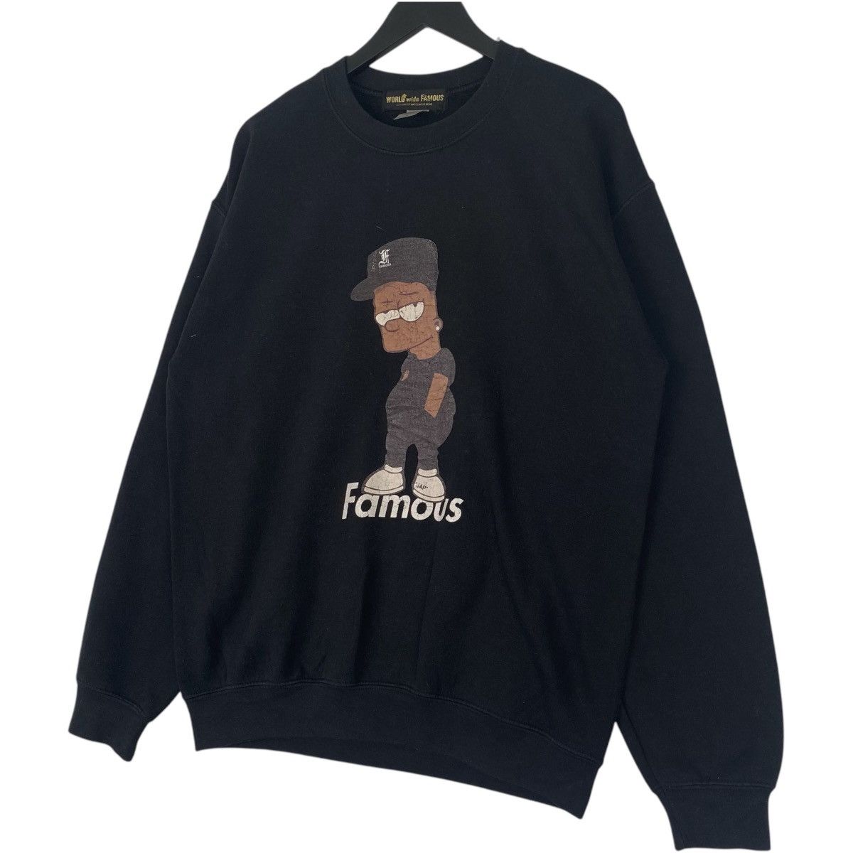 Vintage Vintage World Wide Famous Printed Crewneck Sweatshirt Black Size US M / EU 48-50 / 2 - 2 Thumbnail