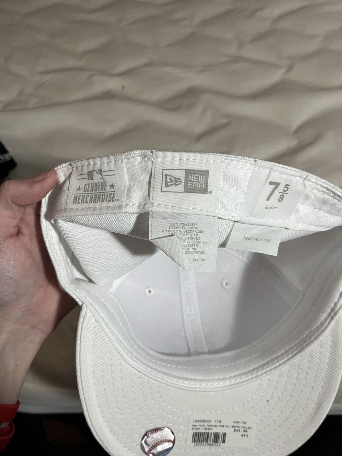 New York Yankees Ny yankees fitted hat 59fifty white 7 5/8 Size ONE SIZE - 4 Thumbnail