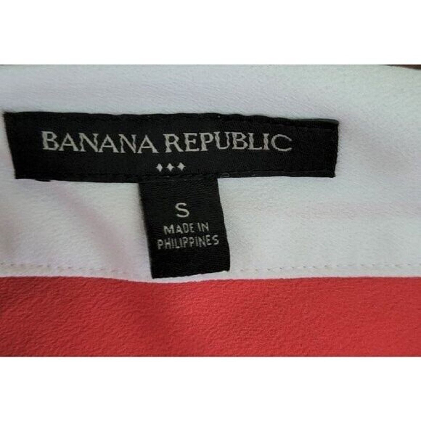 Banana Republic Banana Republic Women's Tank Small Coral White V-Neck Size S / US 4 / IT 40 - 3 Thumbnail