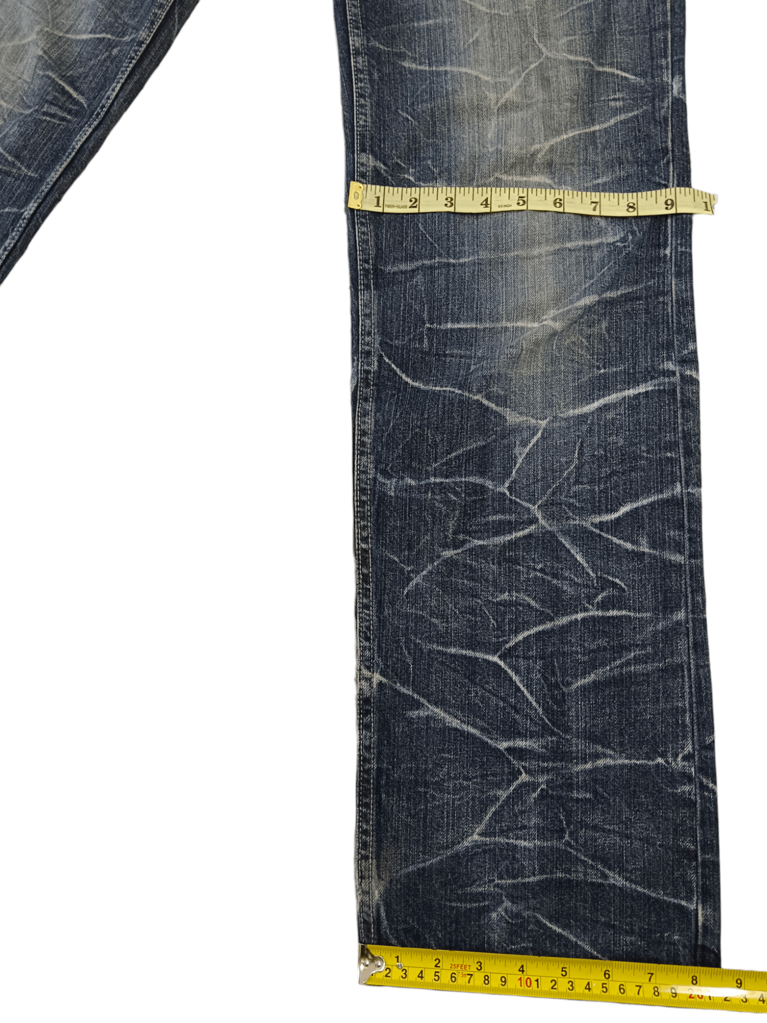 Japanese Brand Nylaus Double Waist Distressed Denim Size US 32 / EU 48 - 8 Thumbnail