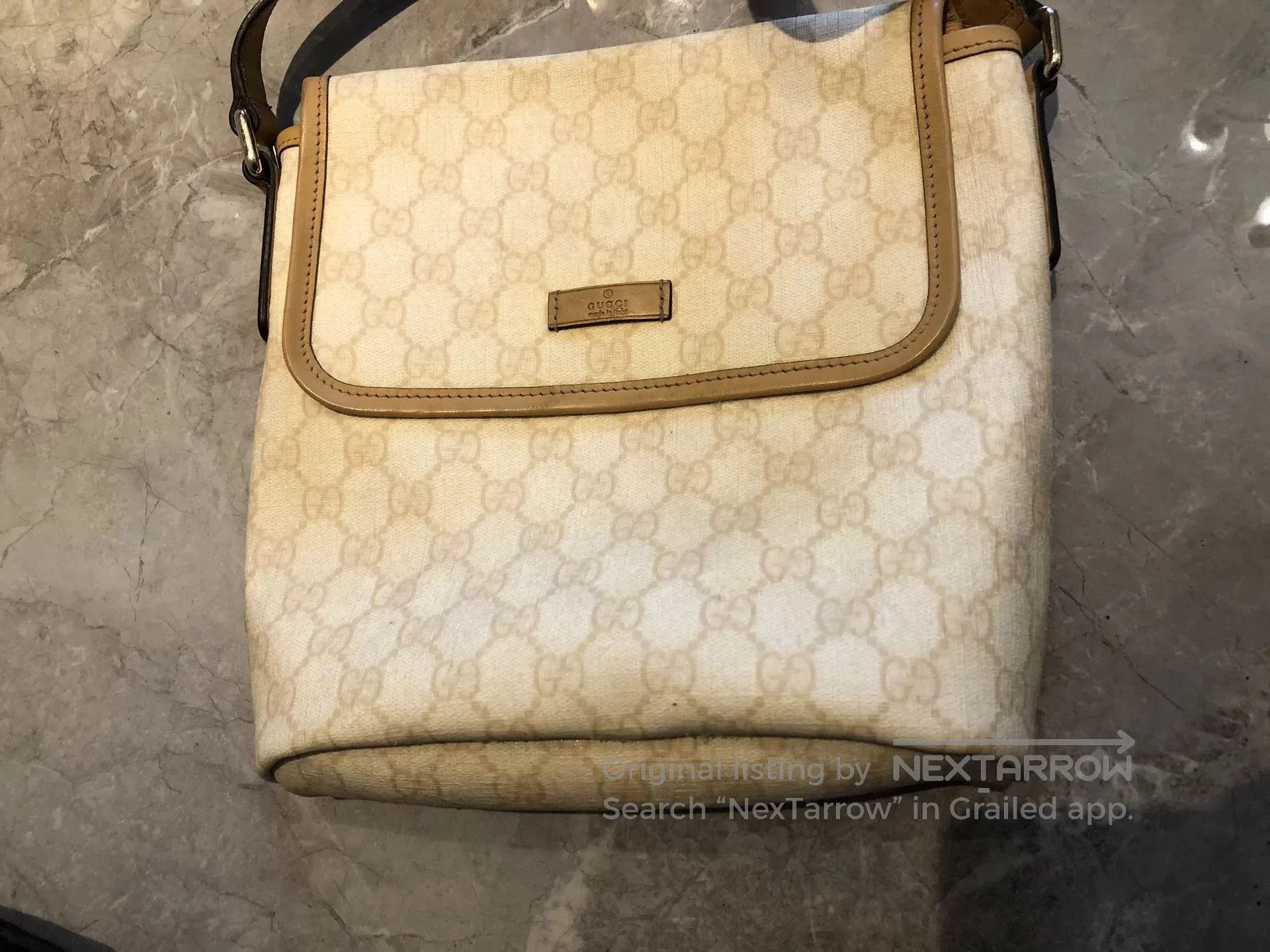 Gucci Gucci Beige Medium GG Print Shoulder Bag. Size ONE SIZE - 3 Thumbnail