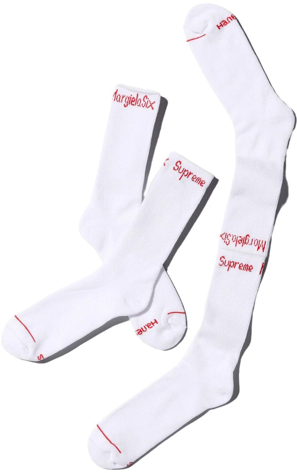 Maison Margiela × Supreme Supreme MM6 Maison Margiela Hanes Crew Socks (1 Pack) Size ONE SIZE - 2 Thumbnail