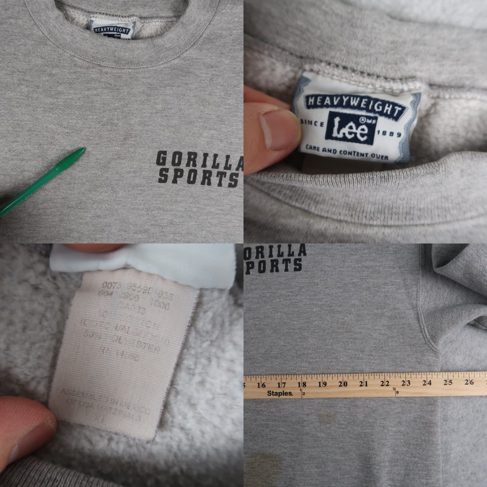 Vintage VINTAGE Lee Sport Sweatshirt Gray XL Crewneck Pullover Size US XL / EU 56 / 4 - 8 Thumbnail