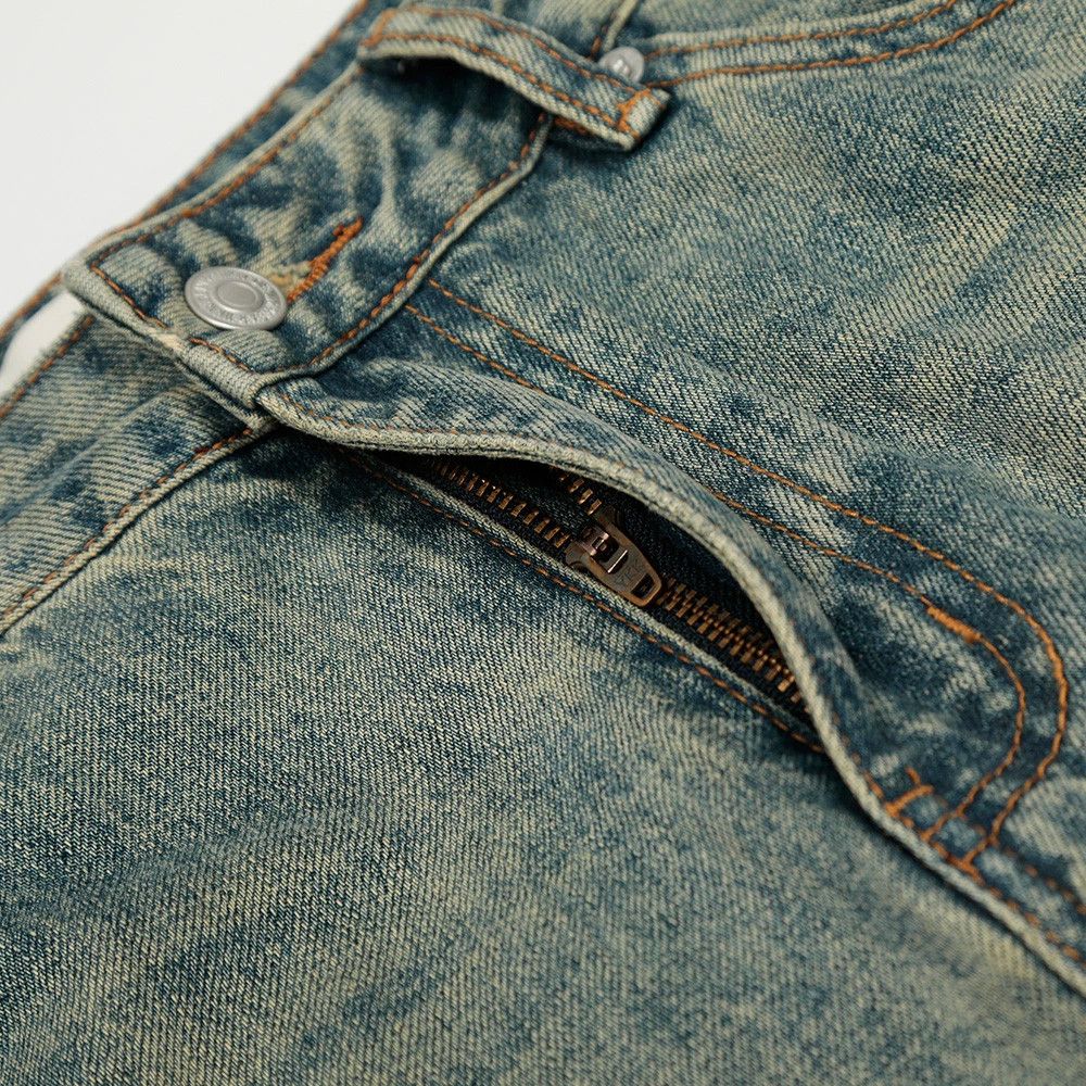 Japanese Brand × Jean Men's all-match loose punk distressed washed jeans Size US 32 / EU 48 - 4 Thumbnail