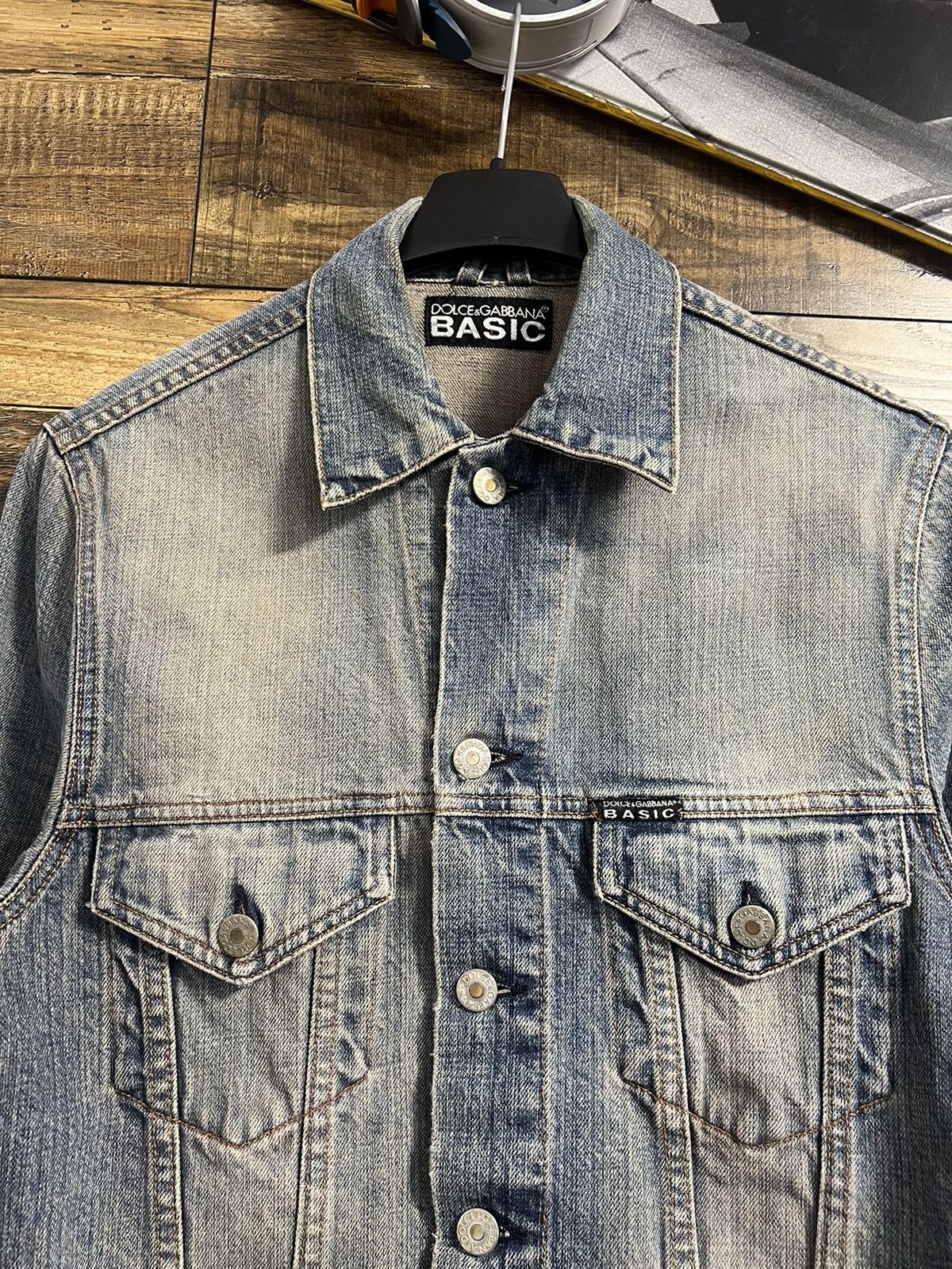 Dolce & Gabbana DOLCE & GABBANA Basic Denim Mens Bomber Jacket Size US S / EU 44-46 / 1 - 6 Thumbnail