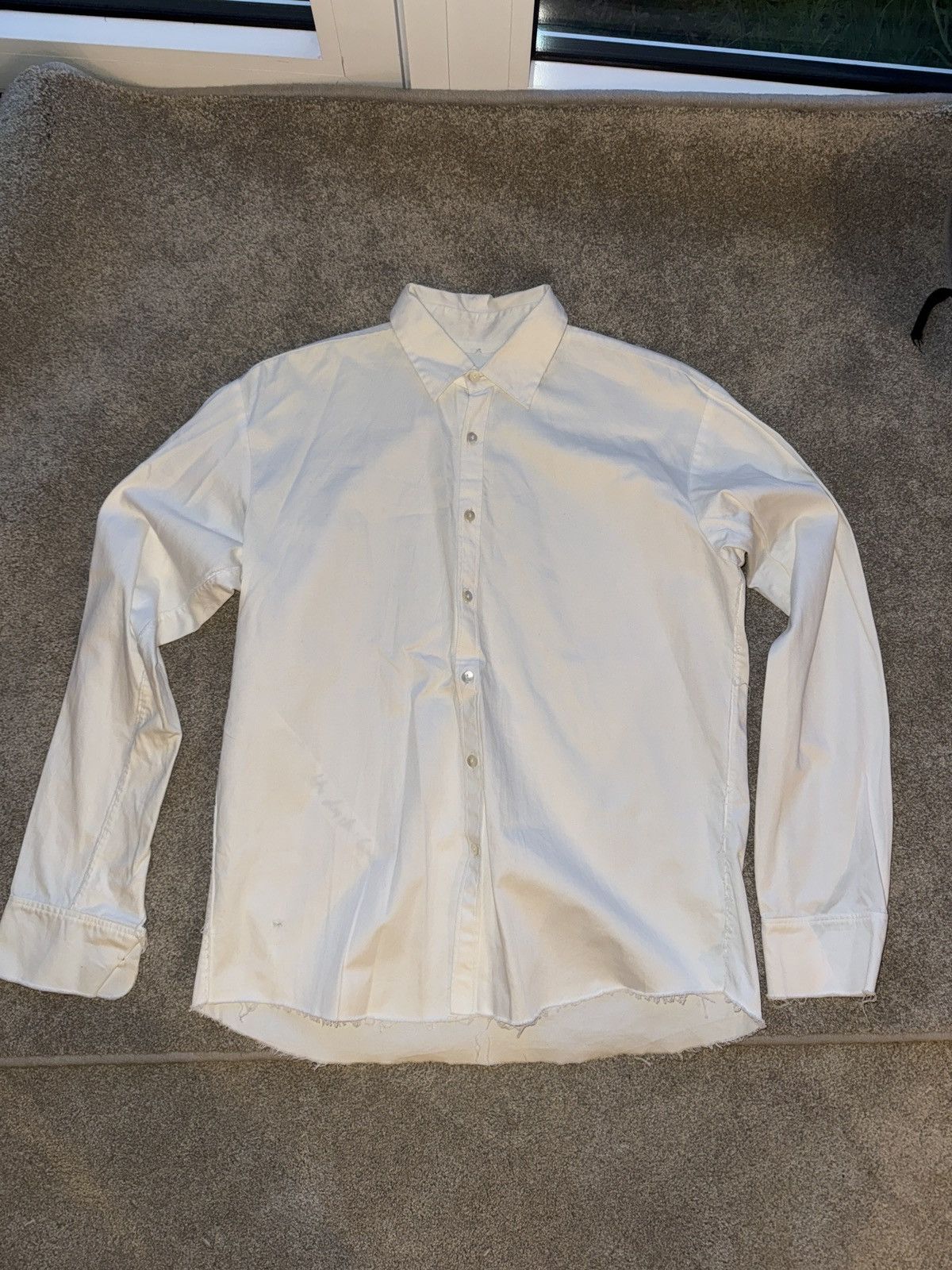 ELENA DAWSON ホワイトボタンダウンシャツ Elena Dawson White Cotton Light Shirt – IfSohoNewYork
