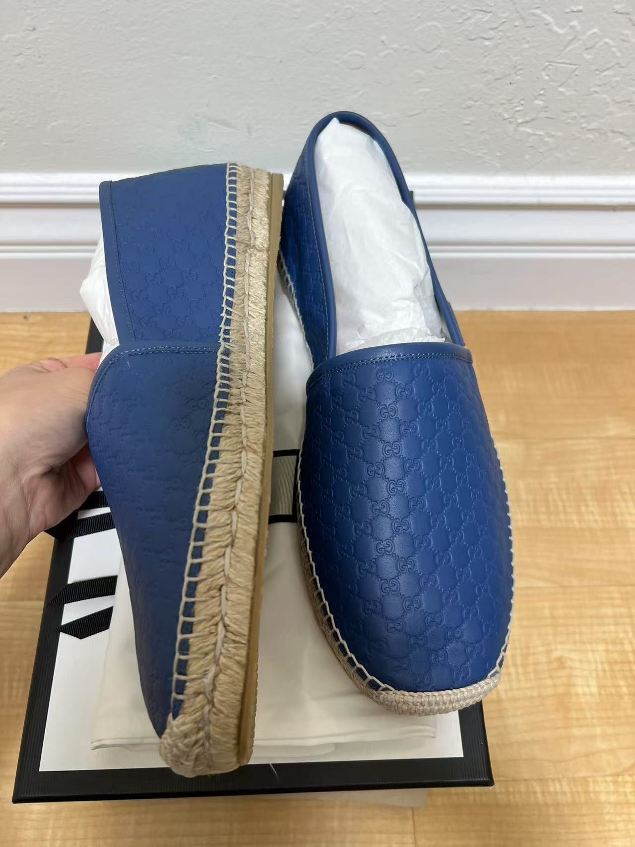 Gucci GUCCI Microguccissima Pattern Leather Espadrilles Size US 11.5 / EU 44-45 - 3 Thumbnail