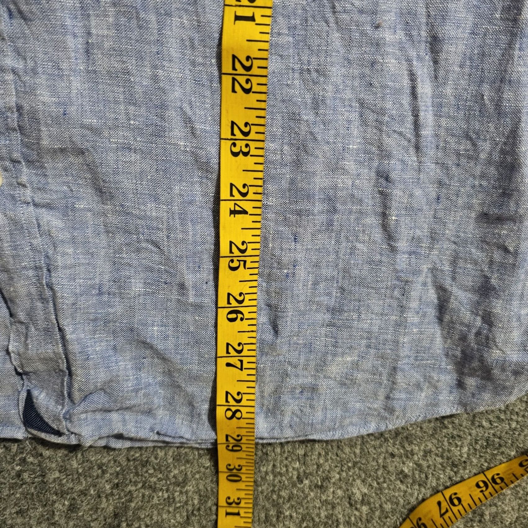 UNTUCKit UNTUCKit Shirt Mens XL Blue Linen Button Long Sleeve Classic Capsule Shirt Size US XL / EU 56 / 4 - 6 Thumbnail