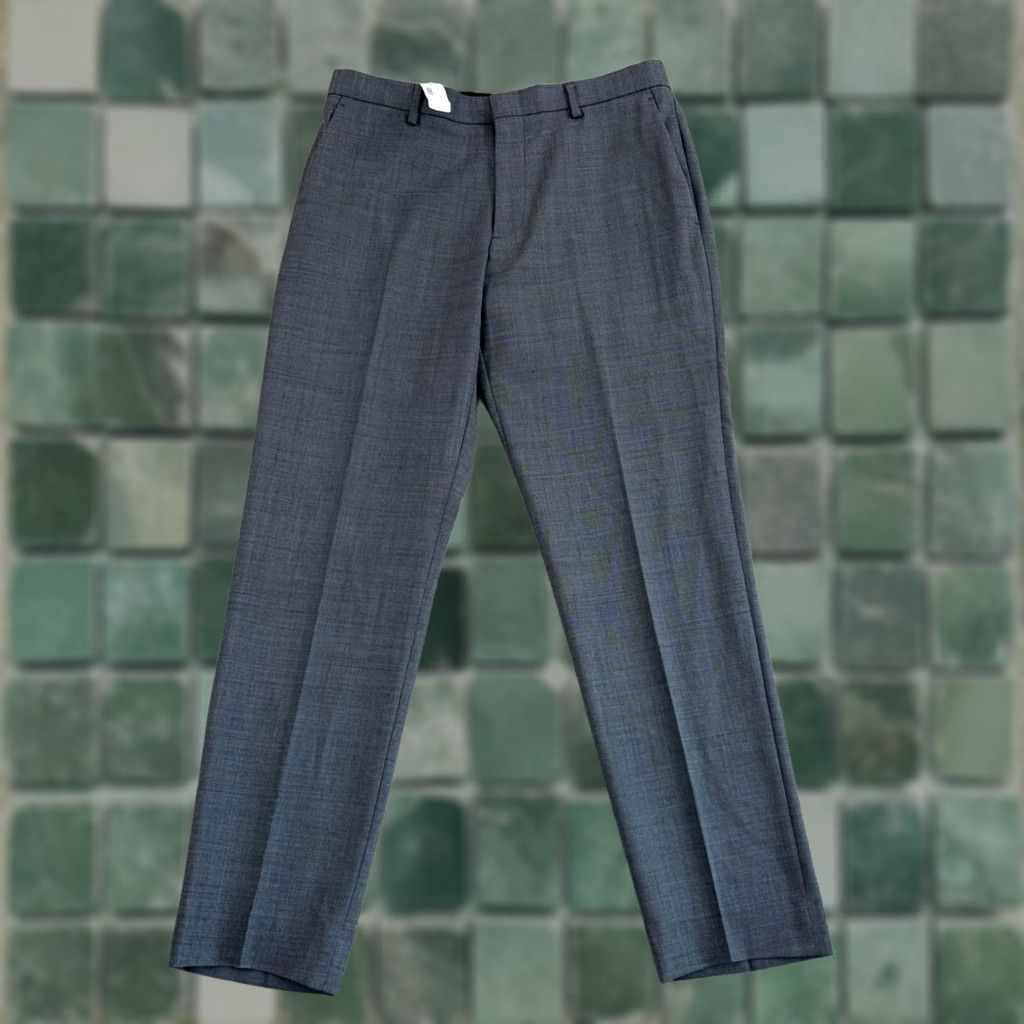 J.Crew J.CREW Bowery Slim-Fit Trouser Pants Gray Wool Blend Men 33x30 NWT Dress Pants Formal Slit Pocket Straight 30in Inseam Size US 33 - 1 Thumbnail