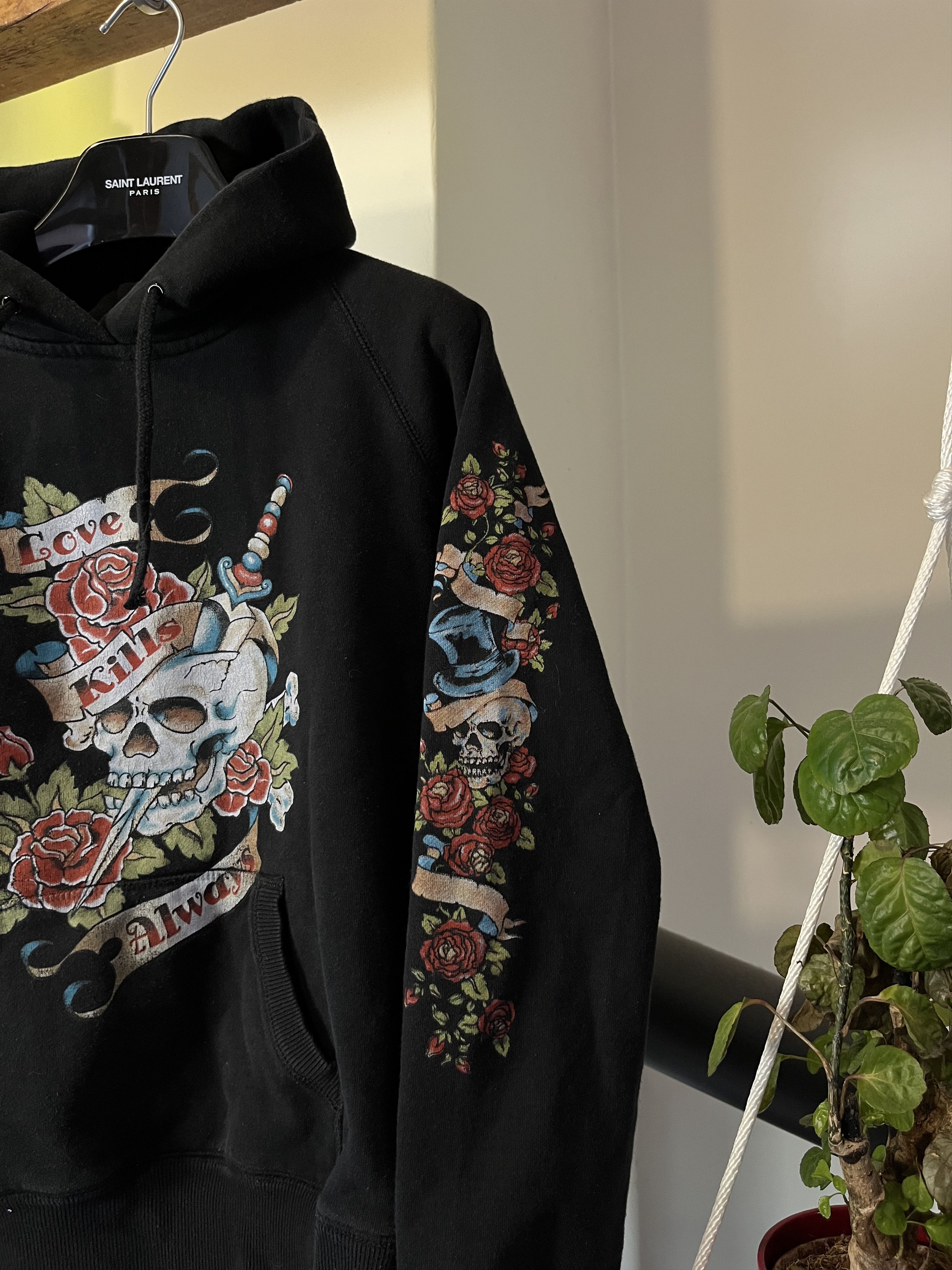 Christian Audigier × Ed Hardy × Vintage Vintage Ed Hardy Style Skull Rose Tattoo Hoodie Drip Size US S / EU 44-46 / 1 - 5 Thumbnail
