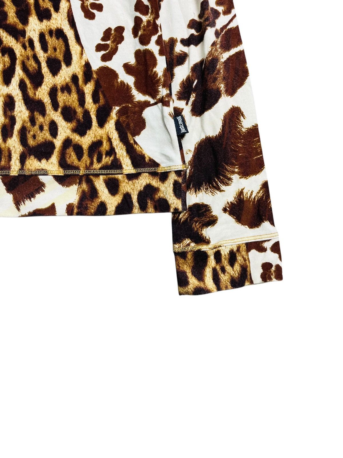 Roberto Cavalli 2000s Roberto Cavalli Just Cavalli Horse & Tiger V Neck Top Size US M / EU 48-50 / 2 - 4 Thumbnail