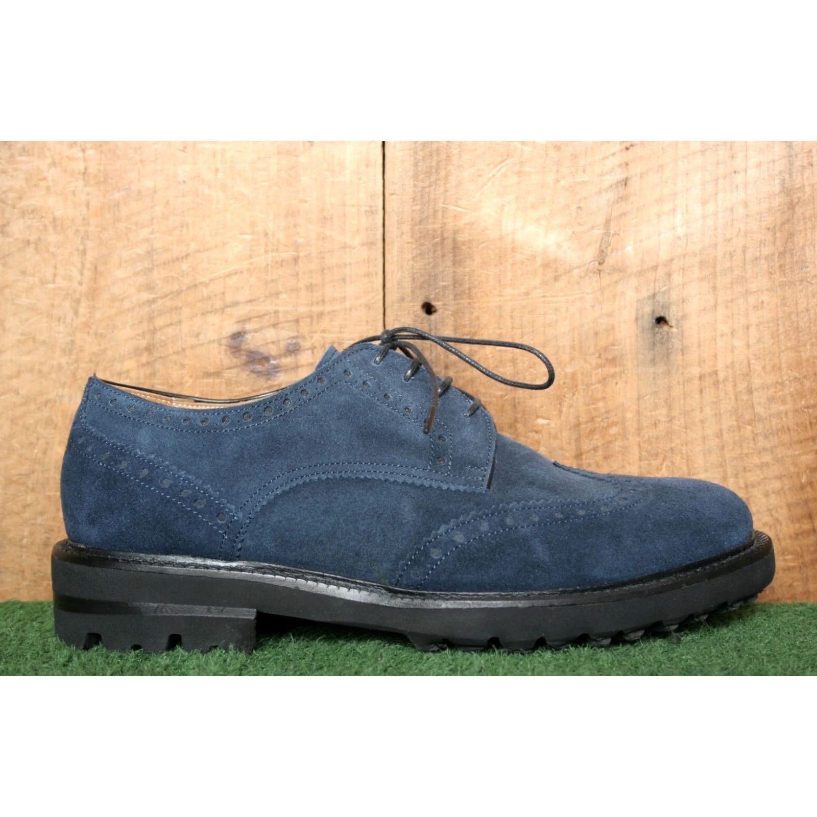 Angelo Nardelli ANGELO NARDELLI Blue Suede Wingtip Oxford Shoes EUR 42 US 9 Mens Leather Suede Oxford Wingtip Casual Lace Up Navy Blue Size US 9 / EU 42 - 2 Thumbnail