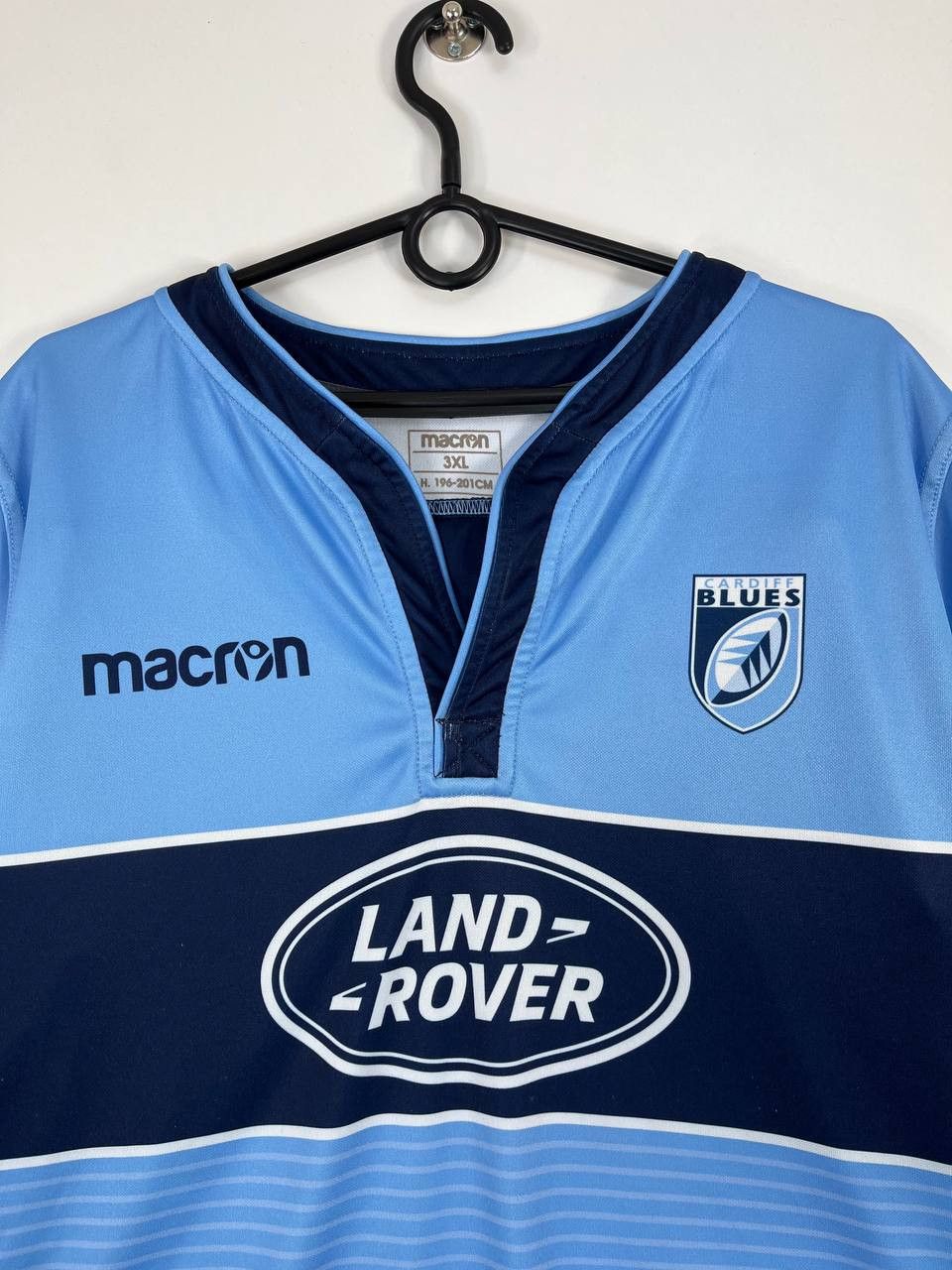 Macron Cardiff Blues Rugby Jersey Macron Land Rover Mens Size 3XL Size US XXL / EU 58 / 5 - 2 Thumbnail
