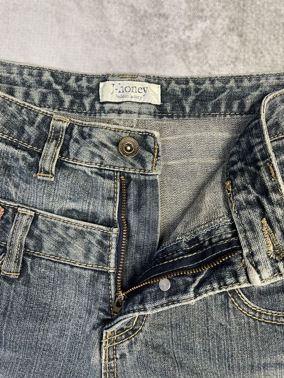 If Six Was Nine Y2k J-Honey Double Waist Denim Jorts Size US 27 - 5 Thumbnail