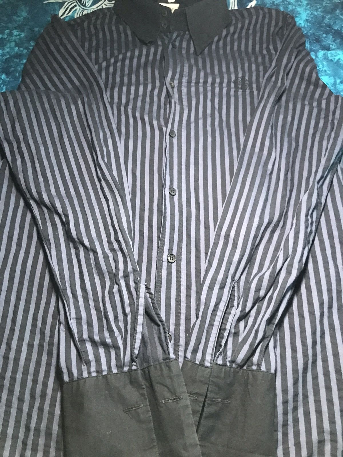Versace Vintage Versace Stripe Button Up Medusa Shirt Cufflinks Size US M / EU 48-50 / 2 - 23 Thumbnail