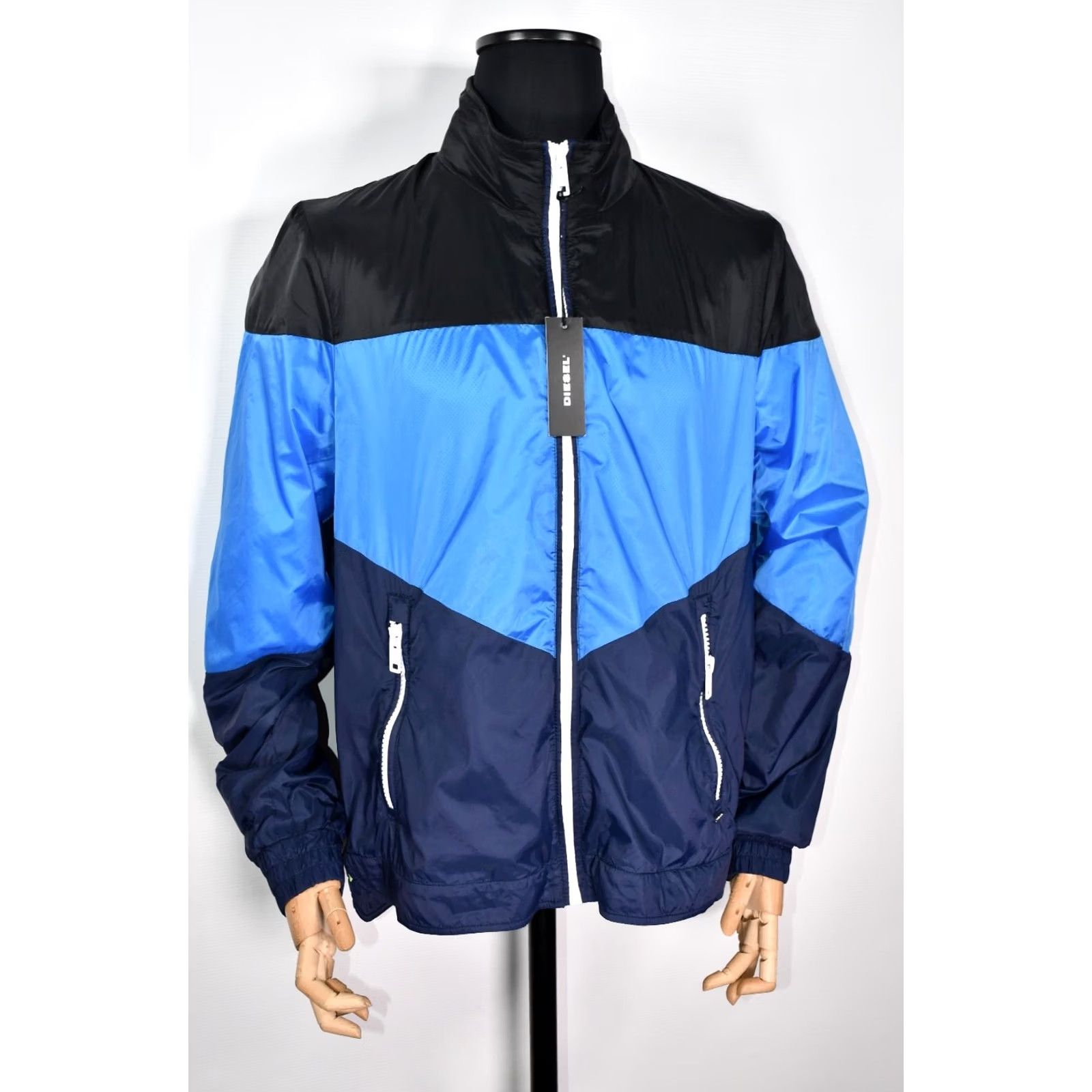 Diesel DIESEL J-THACH 0TAOC-900 NYLON TRACK JACKET MENS XL Multicolor Zip Windbreaker Casual Jacket Mens Size US XL / EU 56 / 4 - 5 Thumbnail