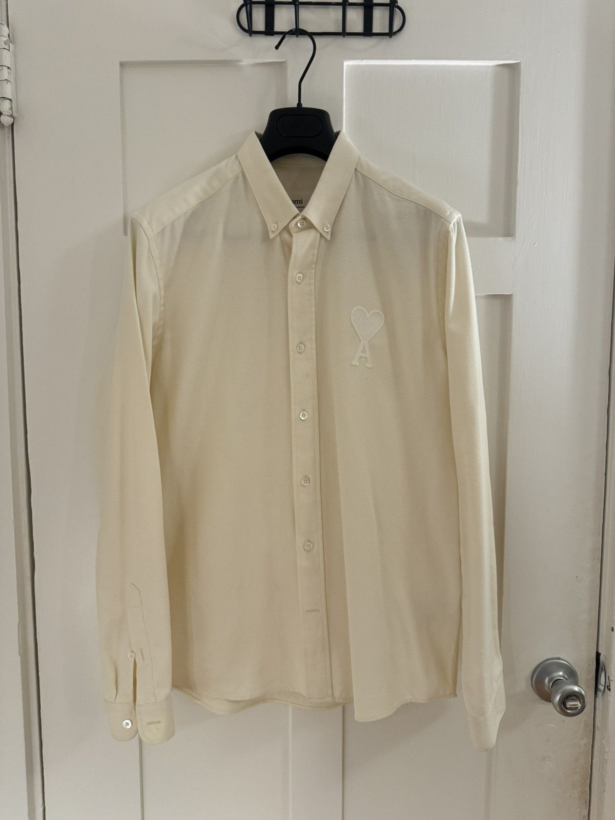 AMI Ami Off-White Logo Shirt Size US L / EU 52-54 / 3 - 1 Thumbnail