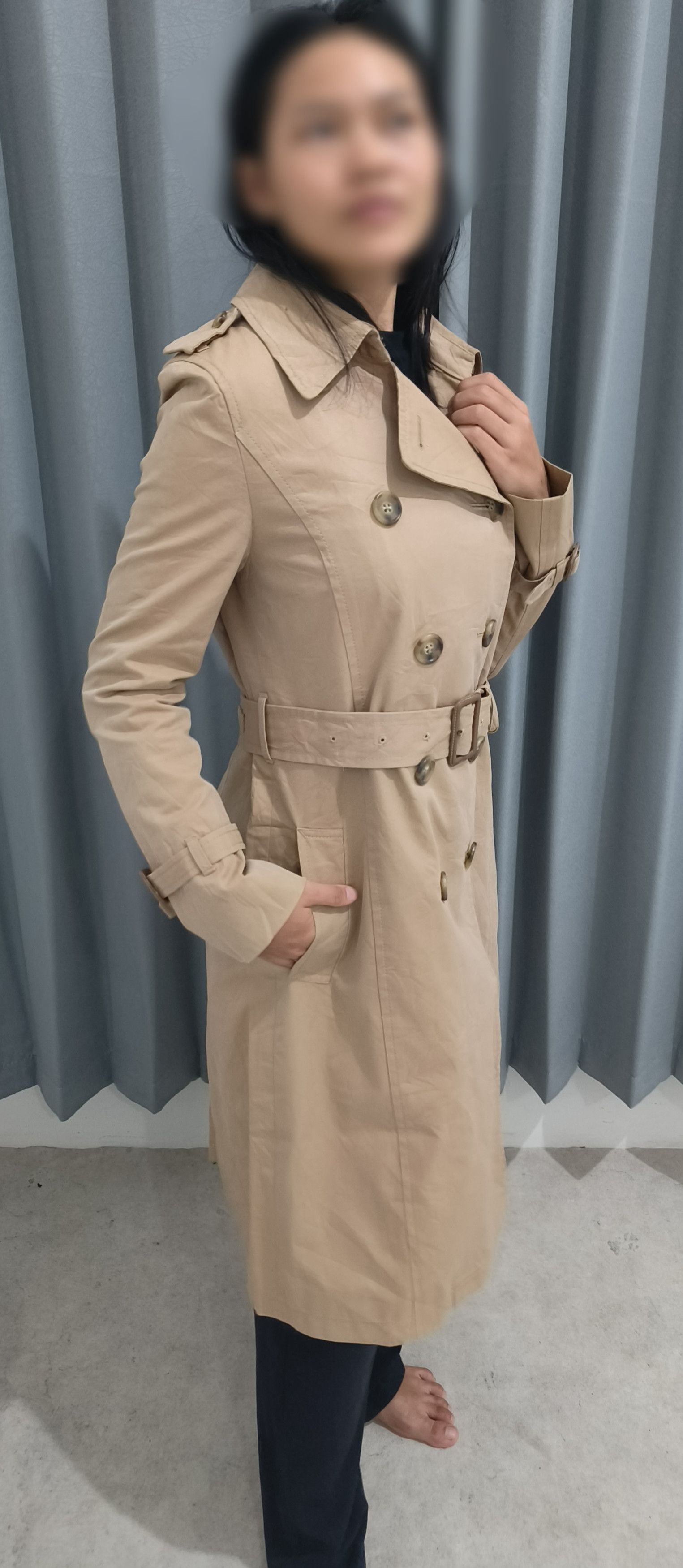 United Arrows UNITED ARROWS Tokyo Japanese Luxury Women's Trench Spy Coat Size M / US 6-8 / IT 42-44 - 7 Thumbnail