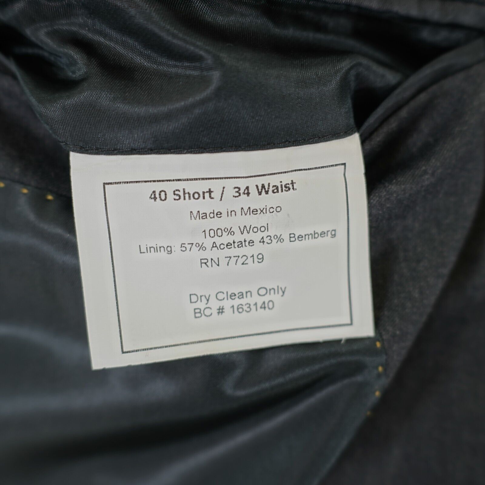 Joseph & Feiss Joseph & Feiss Gold Wool Gray 2 Button Suit Jacket 40R Tagge Size 40R - 9 Thumbnail