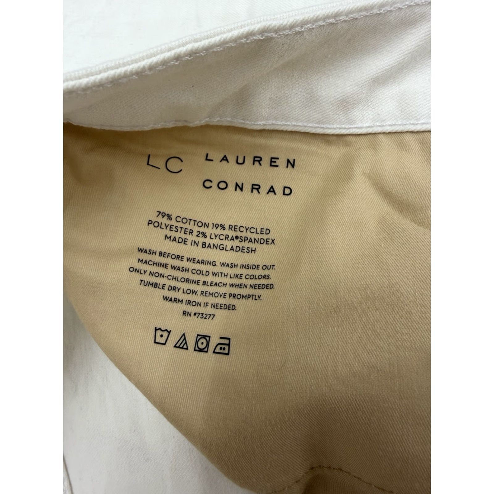 Vintage LC Lauren Conrad Jeans Size 16 Skinny Ankle White Denim Distressed Womens Size 38" / US 16 / IT 52 - 5 Thumbnail