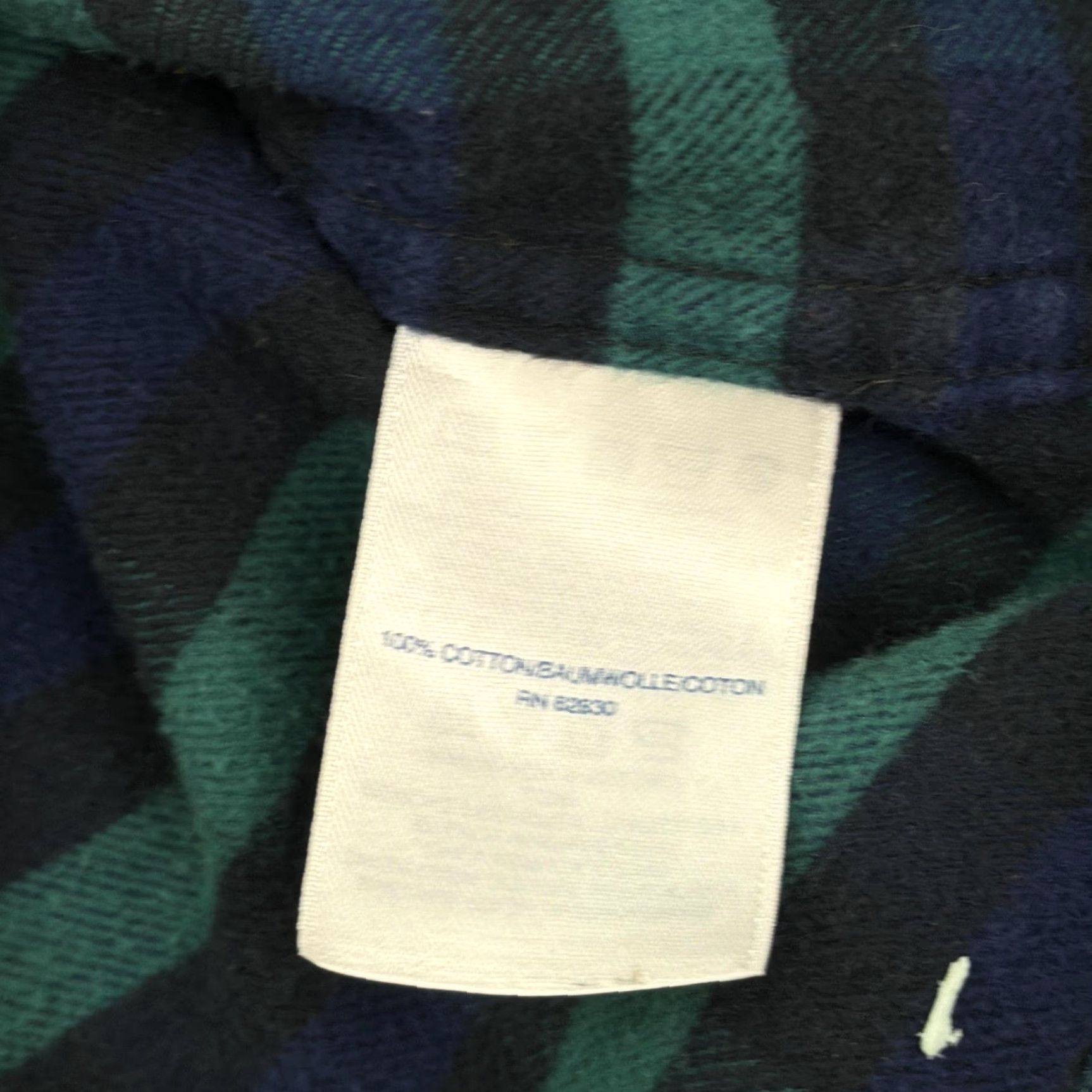 Lands' End Lands' End Shirt Mens Medium Blue Green Plaid Flannel Button-Down Long Sleeve Cotton with Pockets - Classic Fit Mens Size US M / EU 48-50 / 2 - 5 Thumbnail