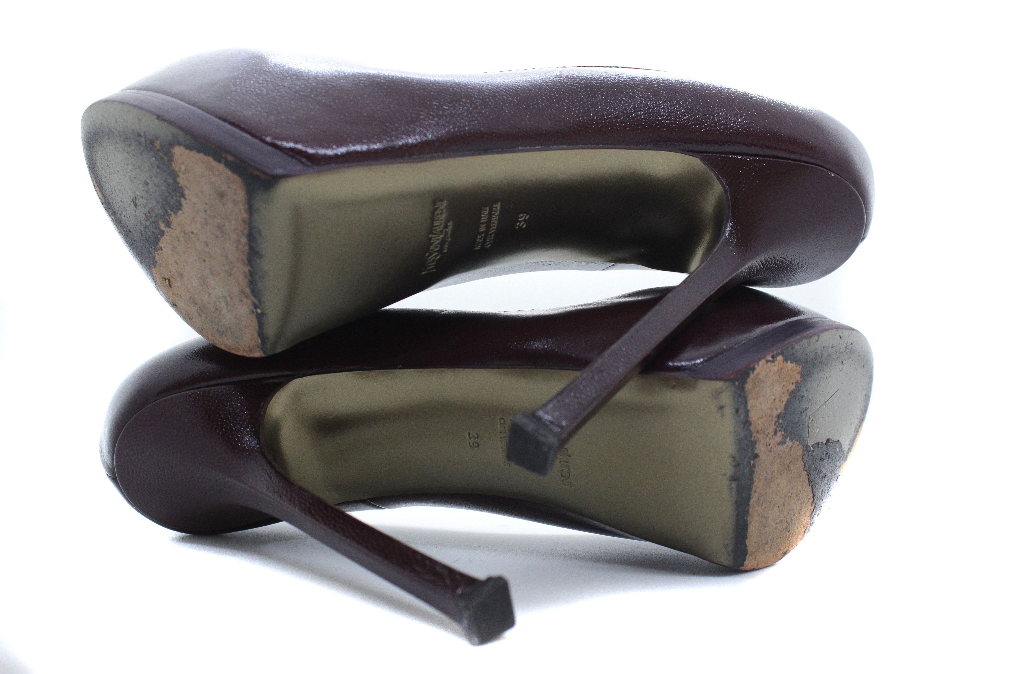 Saint Laurent Paris Rive Gauche Tribute Leather Heels Size US 9 / IT 39 - 4 Thumbnail