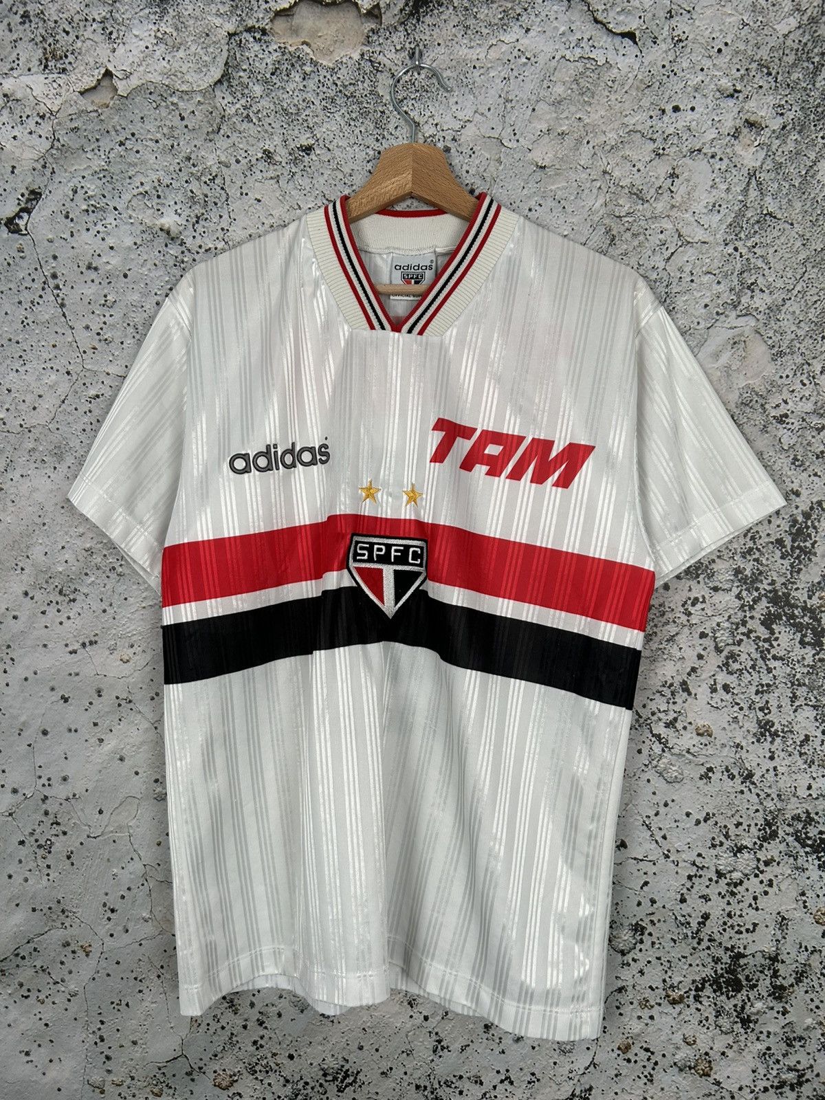 Adidas Vintage Adidas Sao Paolo 90s Soccer Jersey Football #7 Rare Size US M / EU 48-50 / 2 - 1 Thumbnail