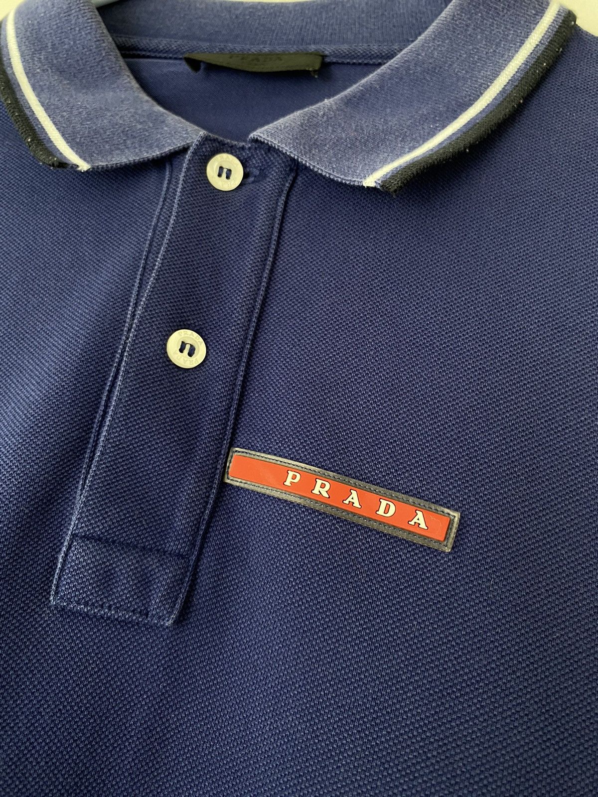 Prada Prada Vintage Red Tab Polo Size US M / EU 48-50 / 2 - 7 Thumbnail