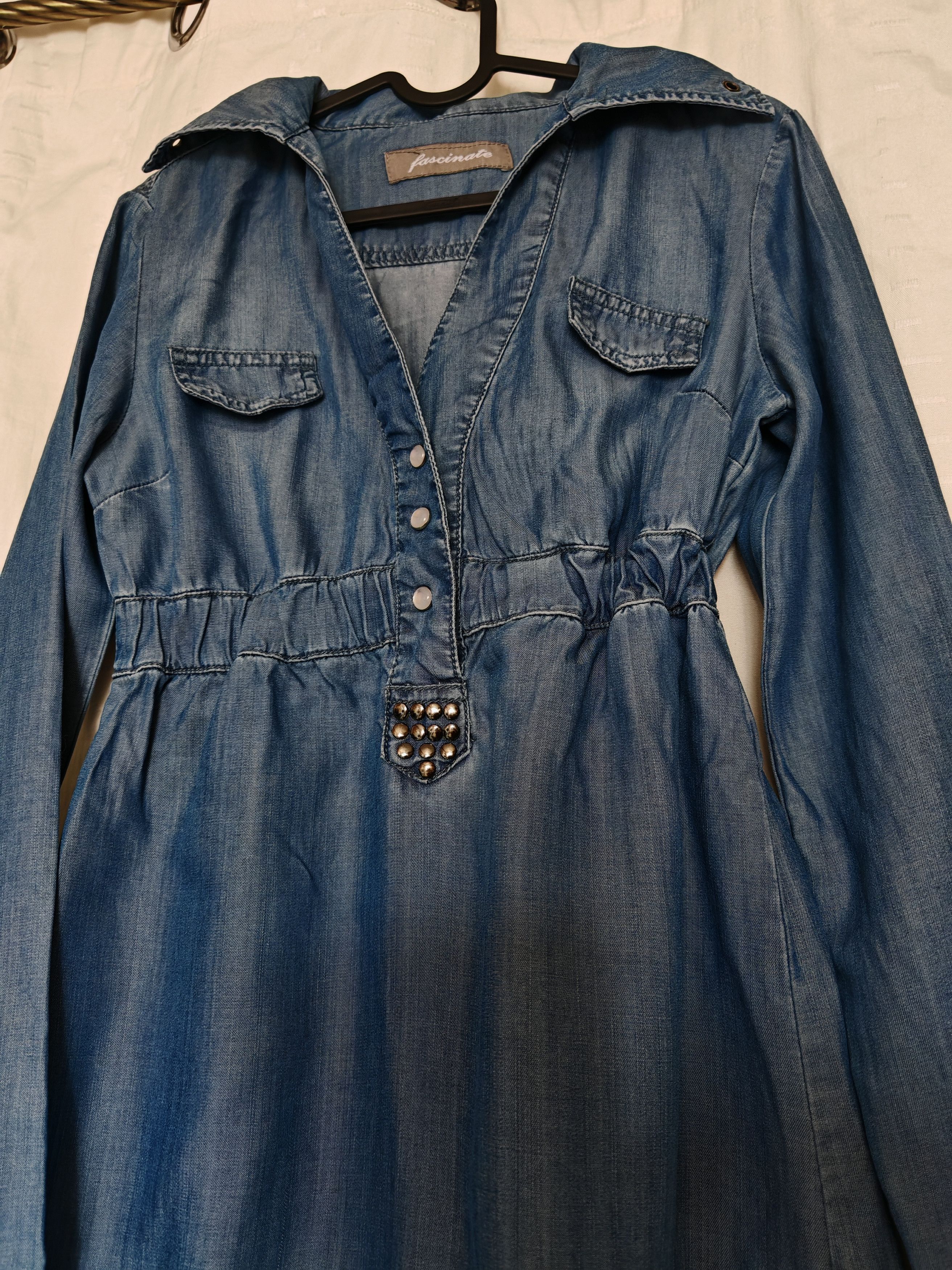 Designer Vintage Facinate Denim Lyocell Mini Embellished Dress size S Size S / US 4 / IT 40 - 3 Thumbnail