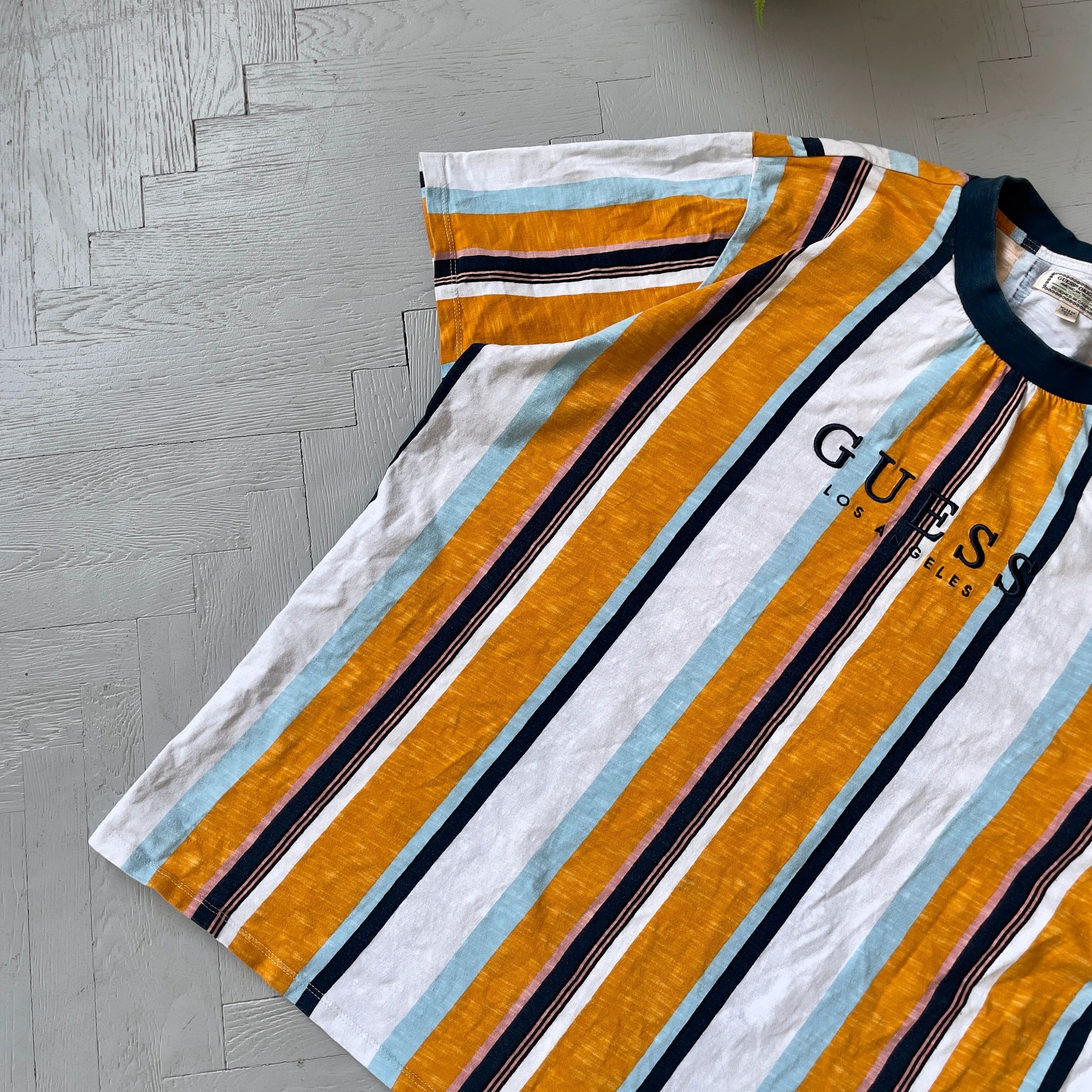 Guess Vintage Guess Striped Oversized Tee Shirt Size US XL / EU 56 / 4 - 3 Thumbnail