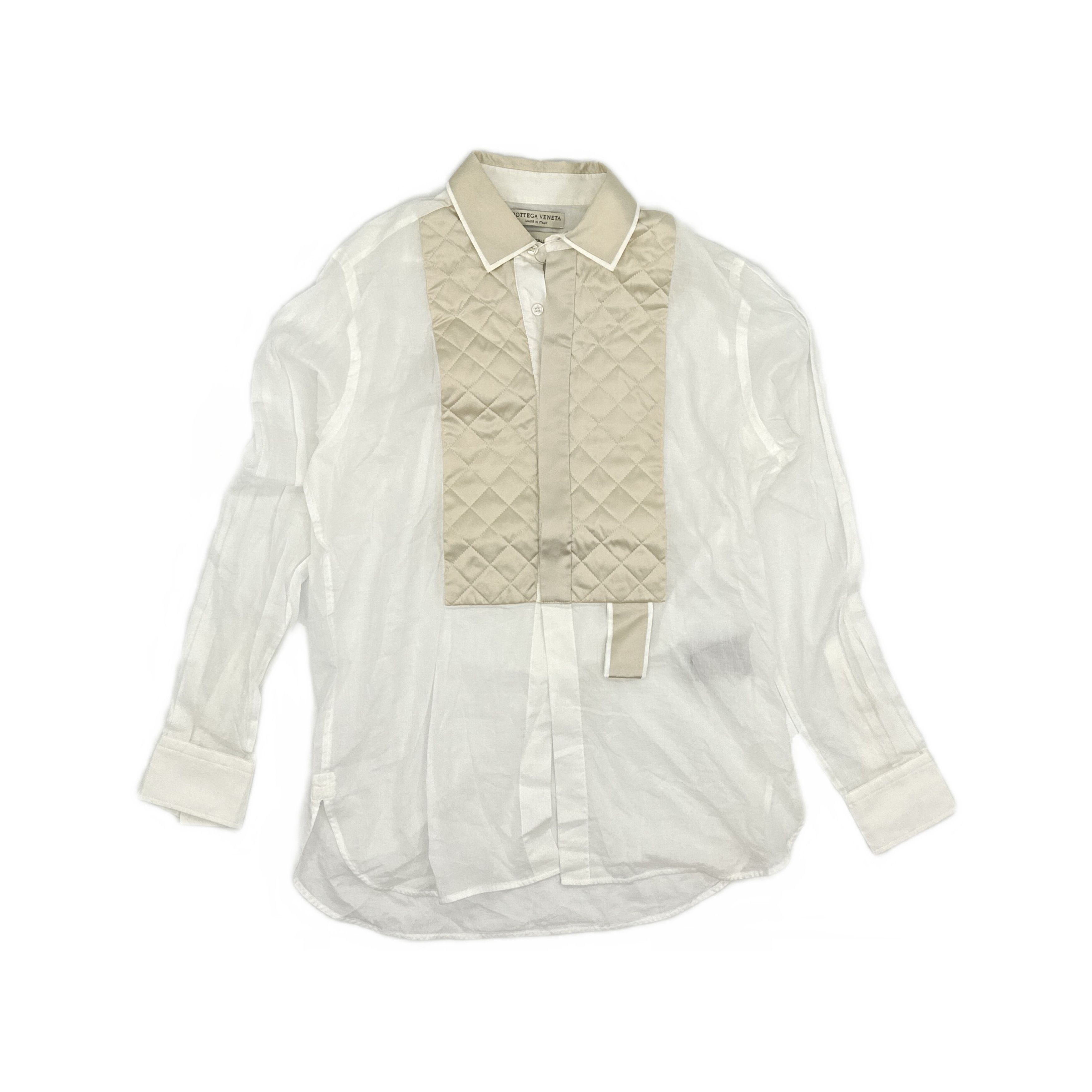 Bottega Veneta Bottega Veneta Quilted Panel Shirt Size M Size US XXS / EU 40 - 1 Thumbnail