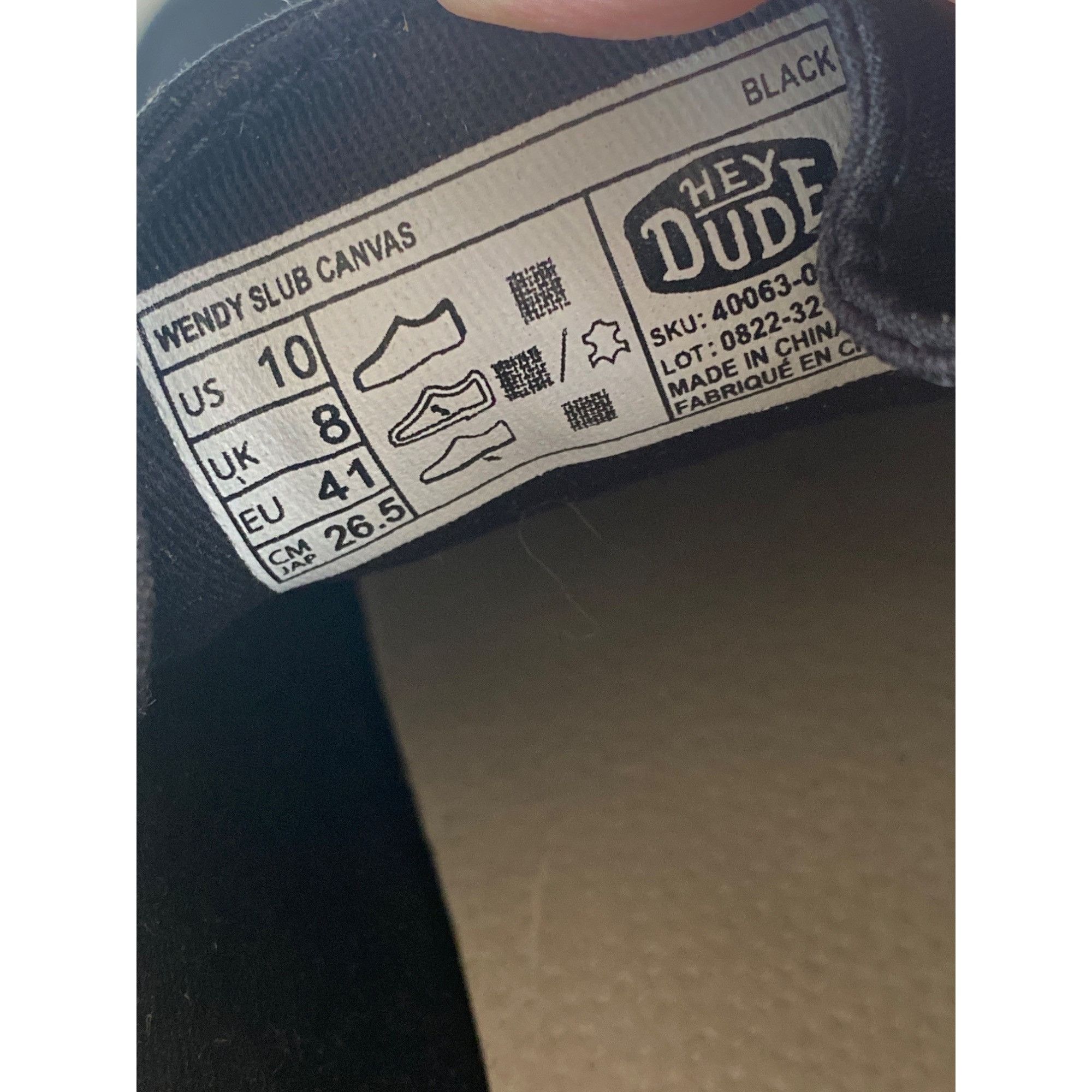 Other NWT Hey Dude Women's 10 Wendy Slub Black Canvas Casual Sneak Size US 10 / IT 40 - 4 Thumbnail