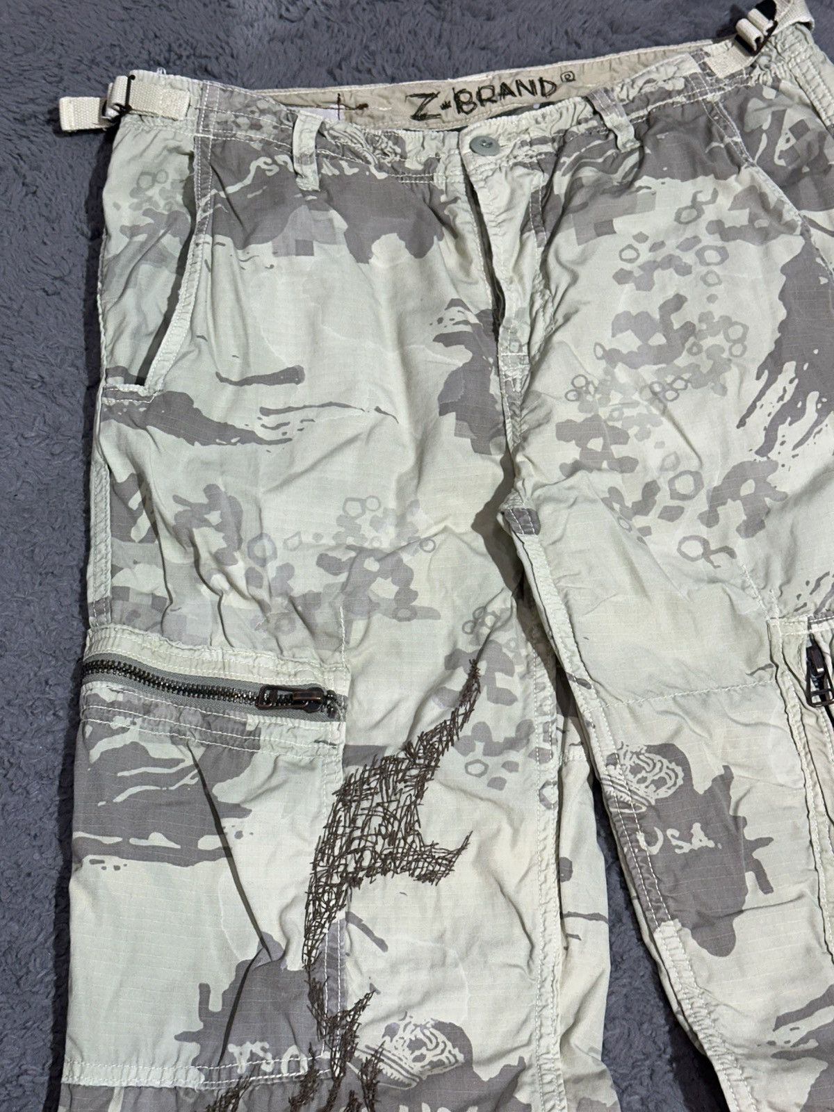 Z Brand Vintage Z-Brand "So Cal" Camo Cargo Pants Size US 34 / EU 50 - 5 Thumbnail