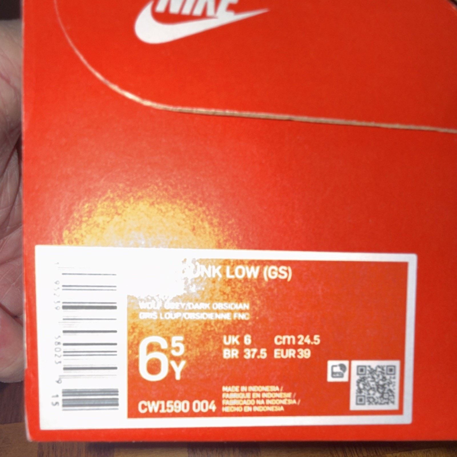 Nike Nike Dunk Low GS Gray Dark Obsidian Sneaker Unisex Kids 6.5Y Size US 6.5 / EU 39-40 - 9 Thumbnail