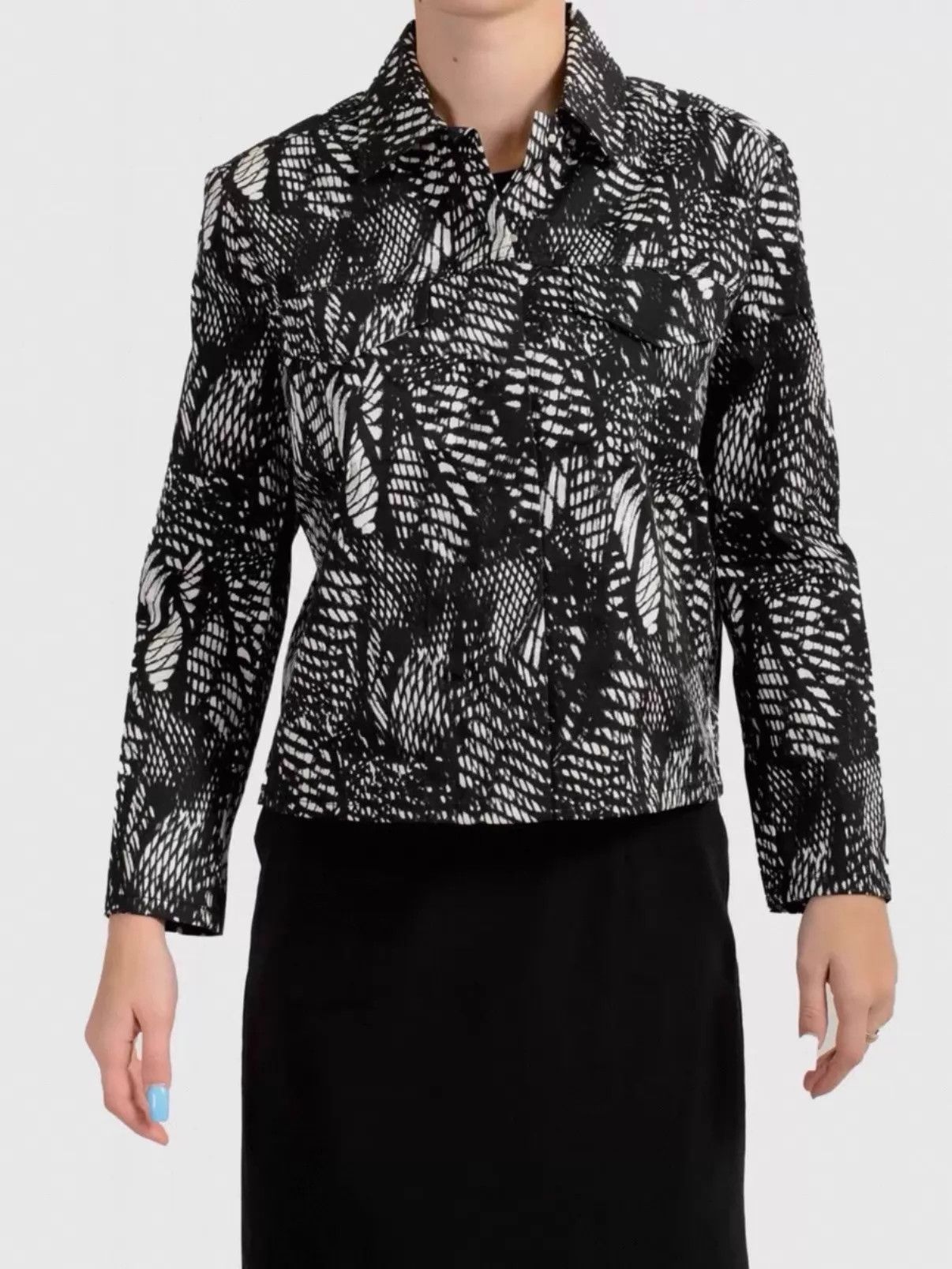 MM6 MM6 S/S14 Women's BW Snake Print Jacket 42 Size M / US 6-8 / IT 42-44 - 5 Thumbnail