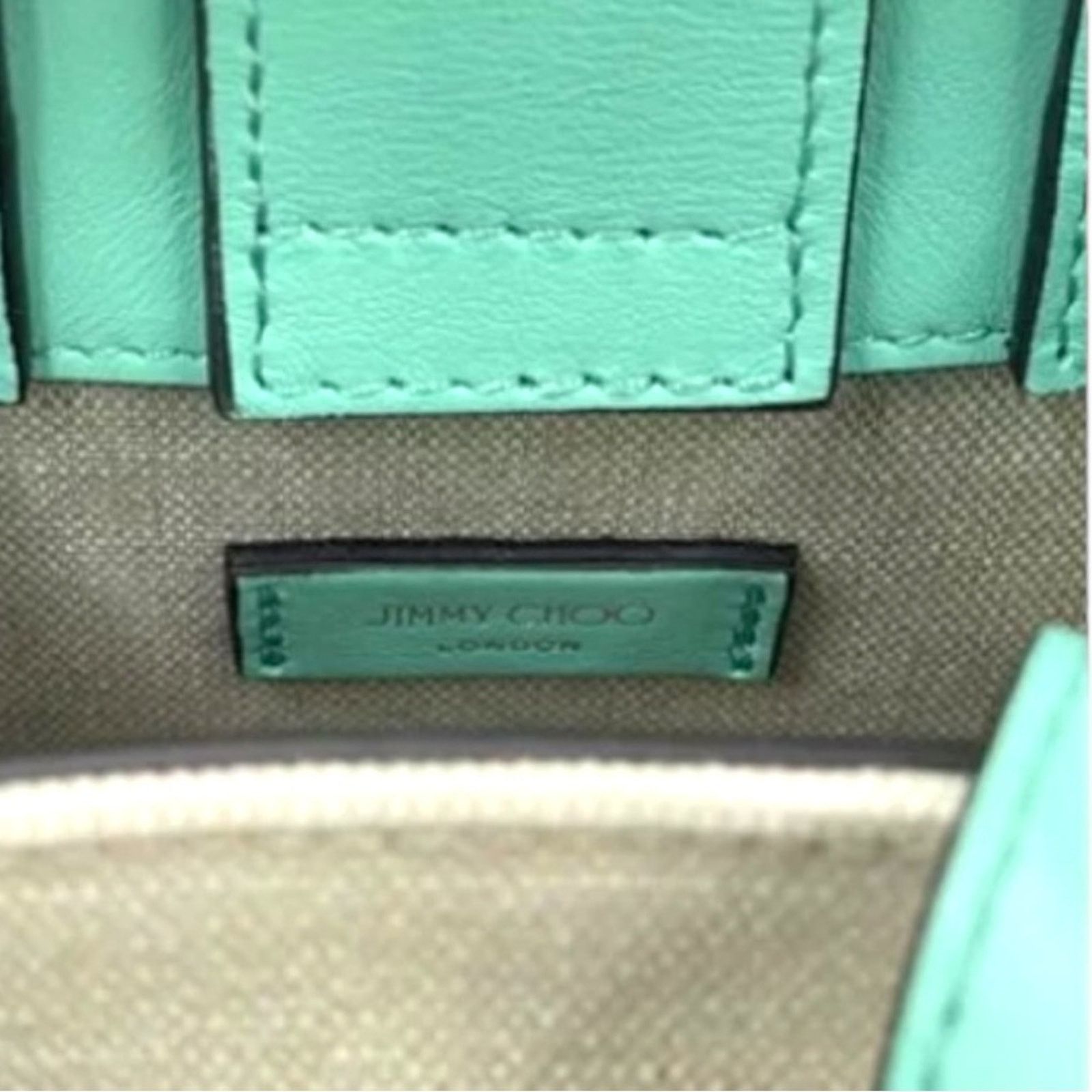 Jimmy Choo Jimmy Choo Mini Tote Crossbody Antique Jade NWT Size ONE SIZE - 9 Thumbnail
