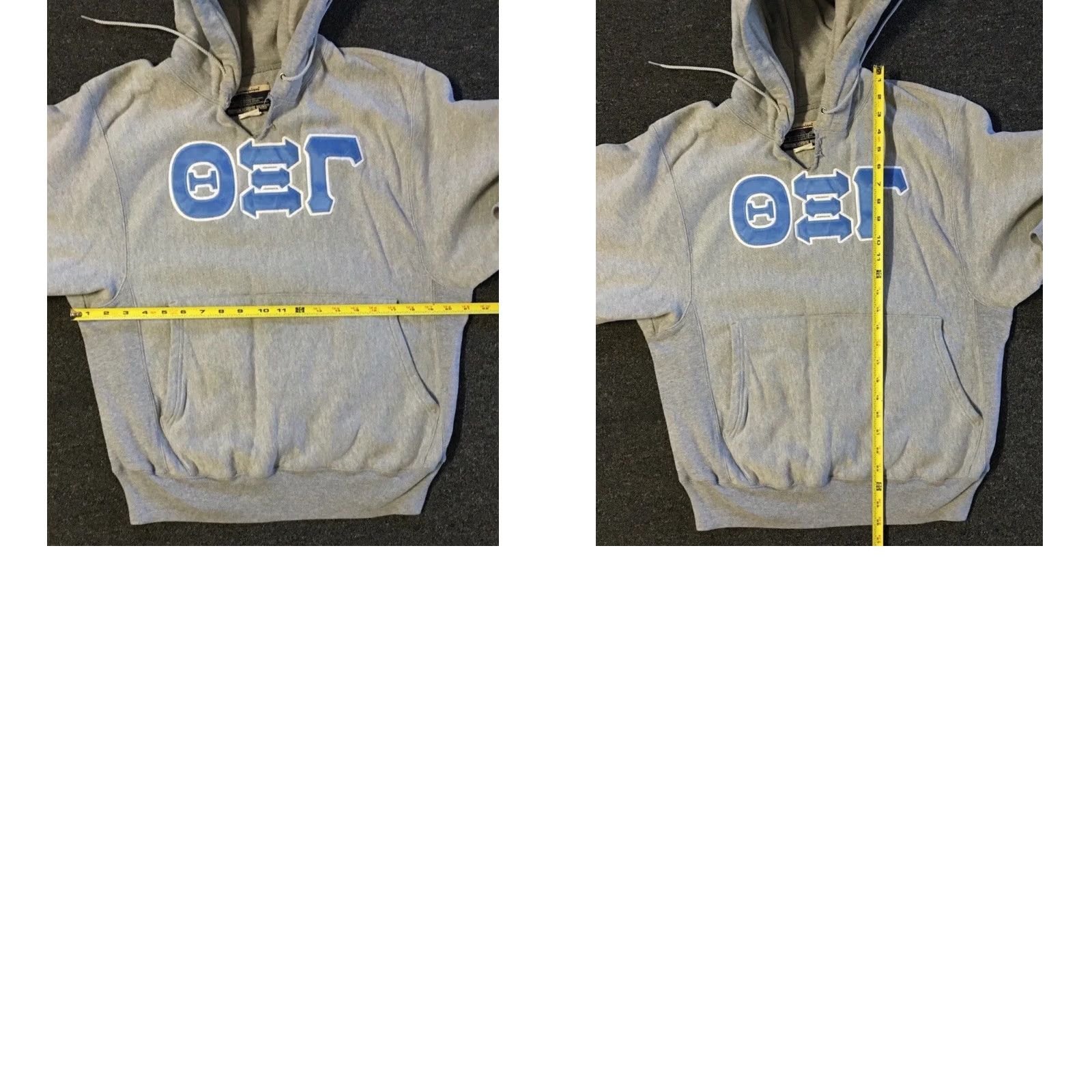 Champion VINTAGE Champion Thrashed Faded Theta Xi Gamma Sorority Reverse Weave Hoodie S Gray Women/Men? Size US S / EU 44-46 / 1 - 8 Thumbnail
